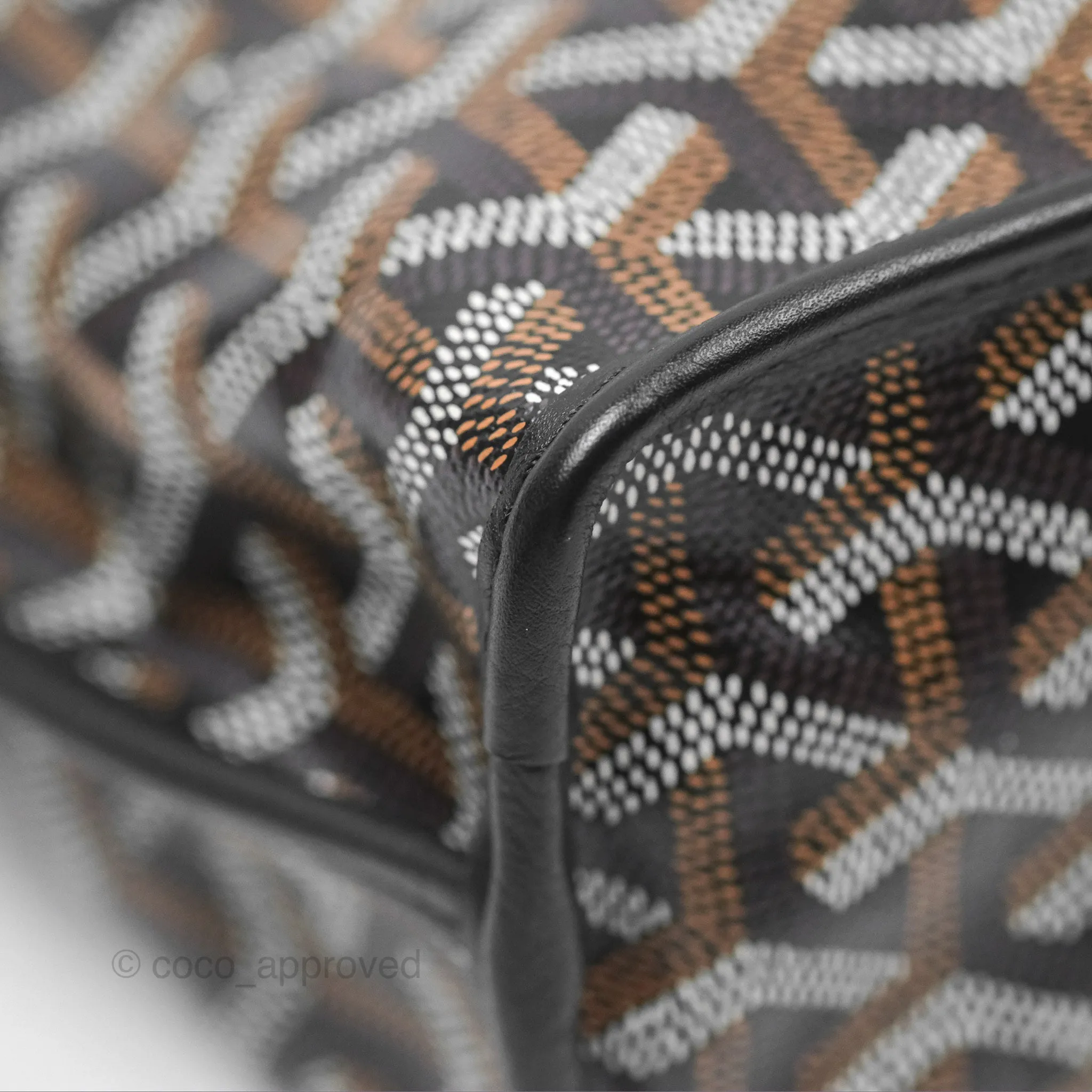 Goyard Anjou Mini Bag Goyardine Canvas Black