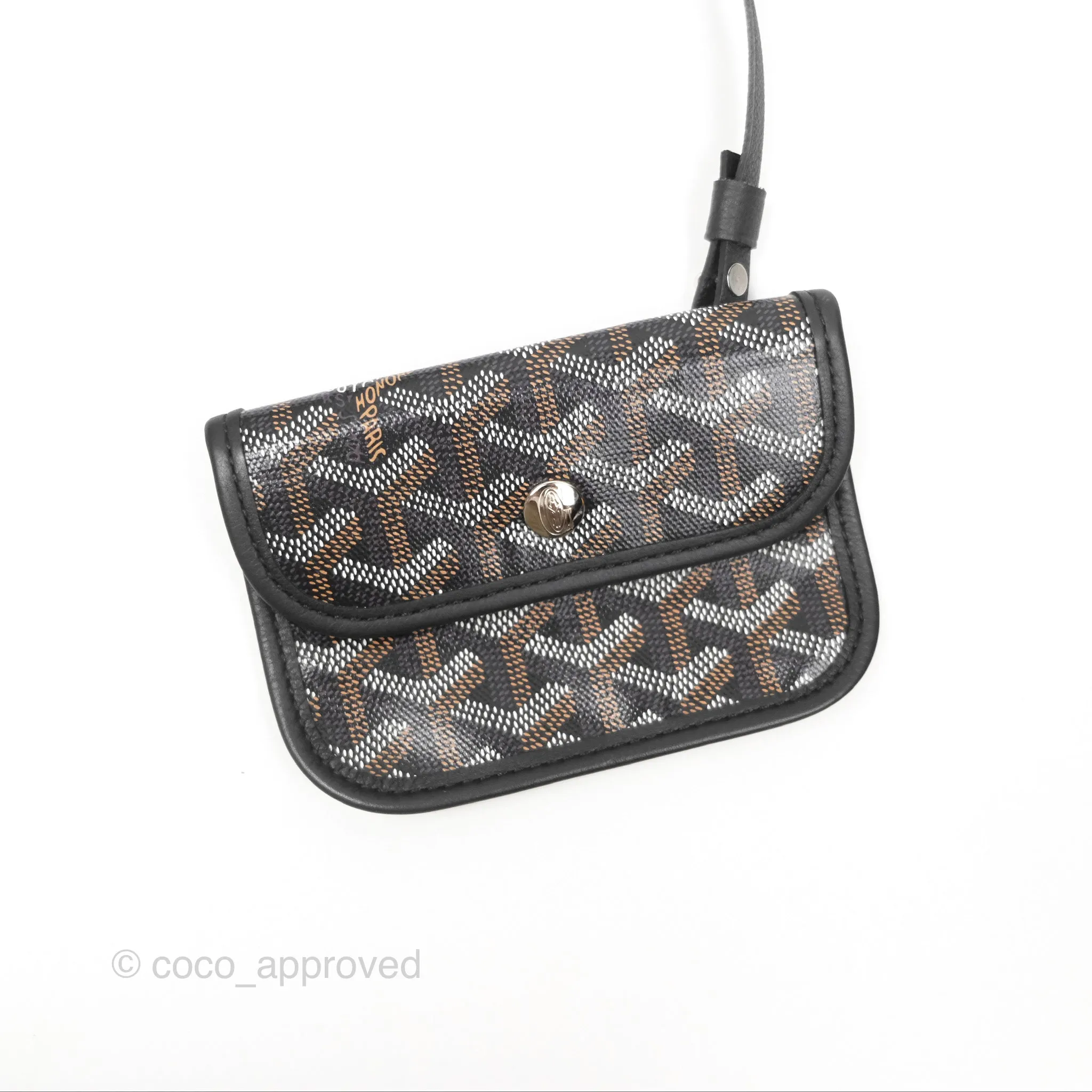 Goyard Anjou Mini Bag Goyardine Canvas Black