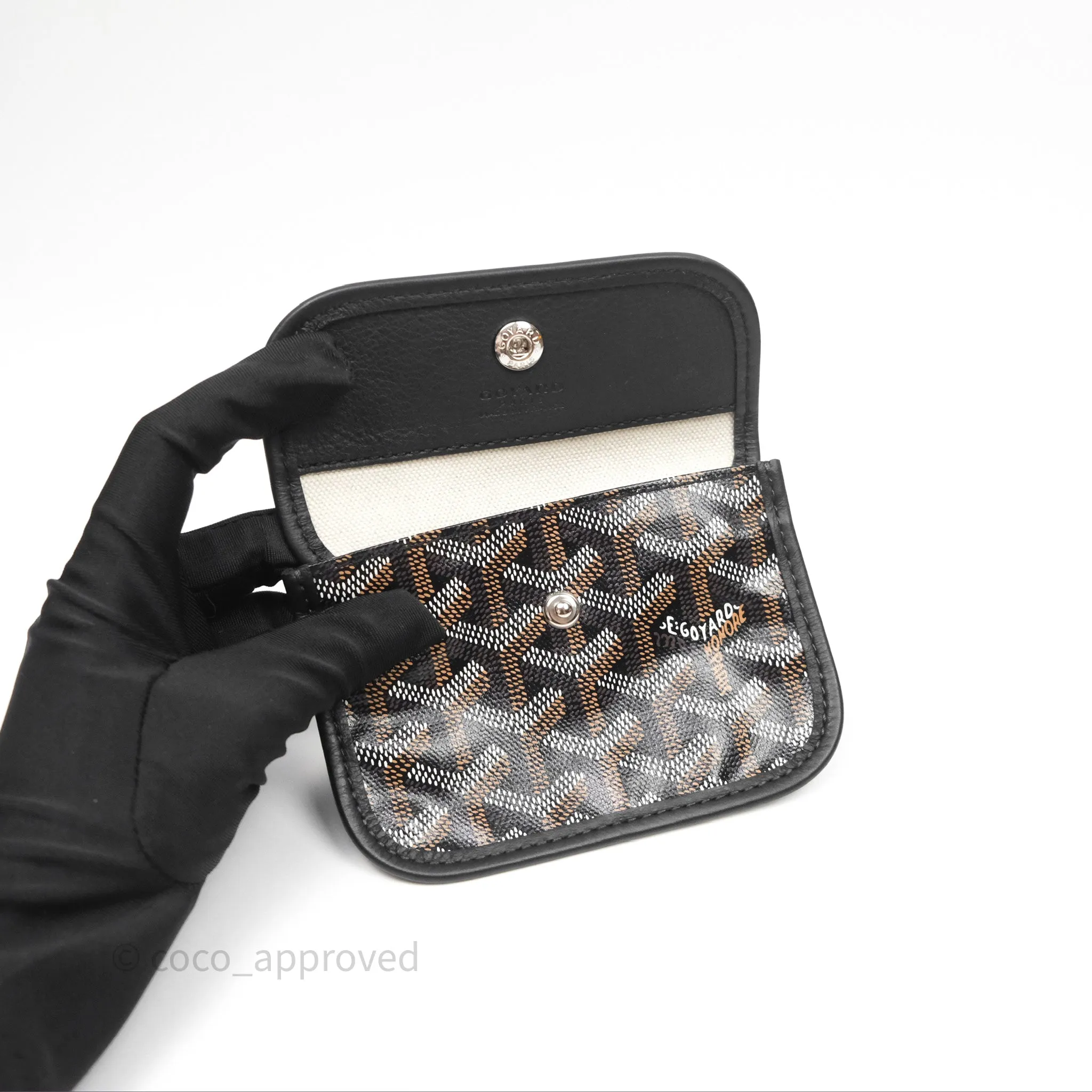 Goyard Anjou Mini Bag Goyardine Canvas Black
