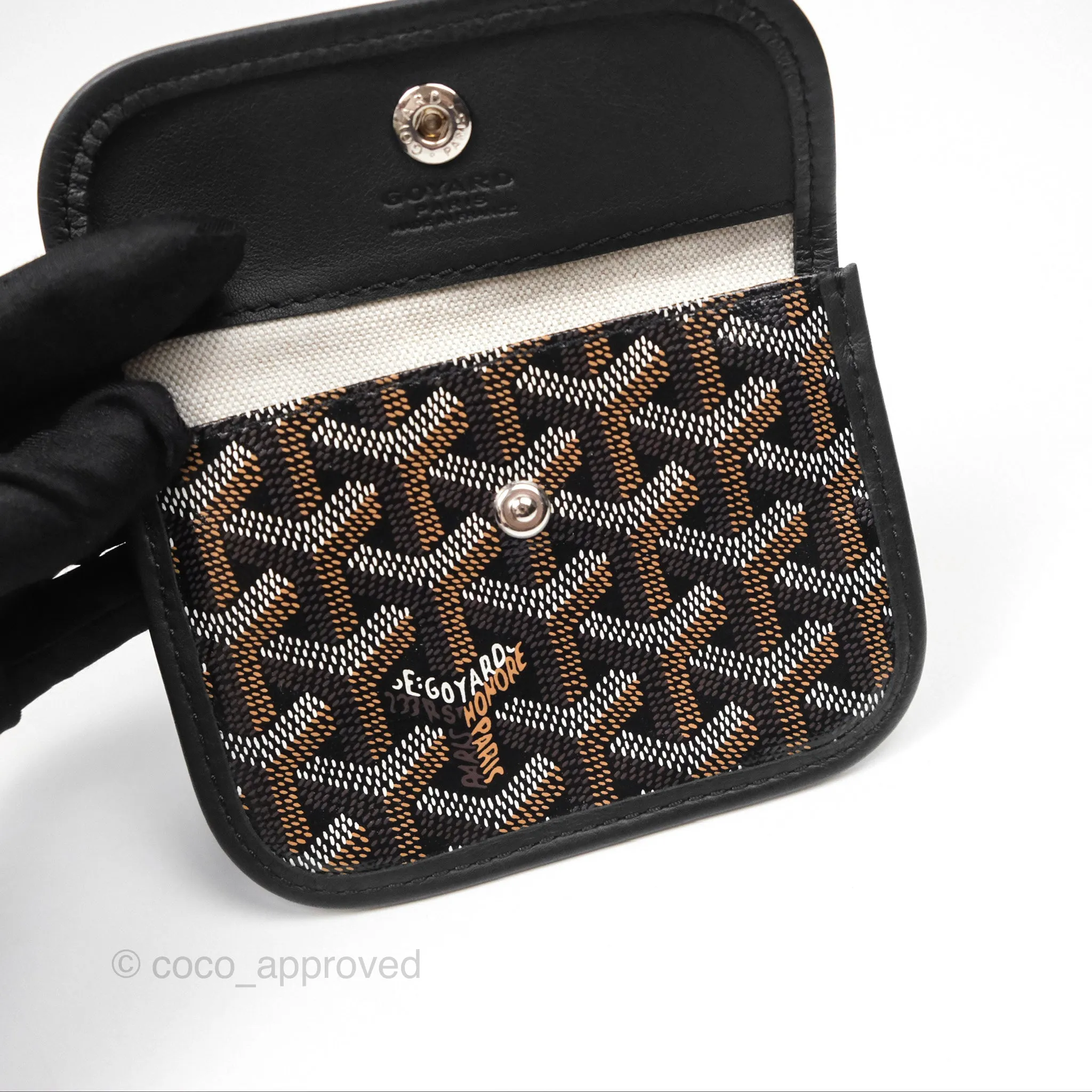 Goyard Anjou Mini Bag Goyardine Canvas Black
