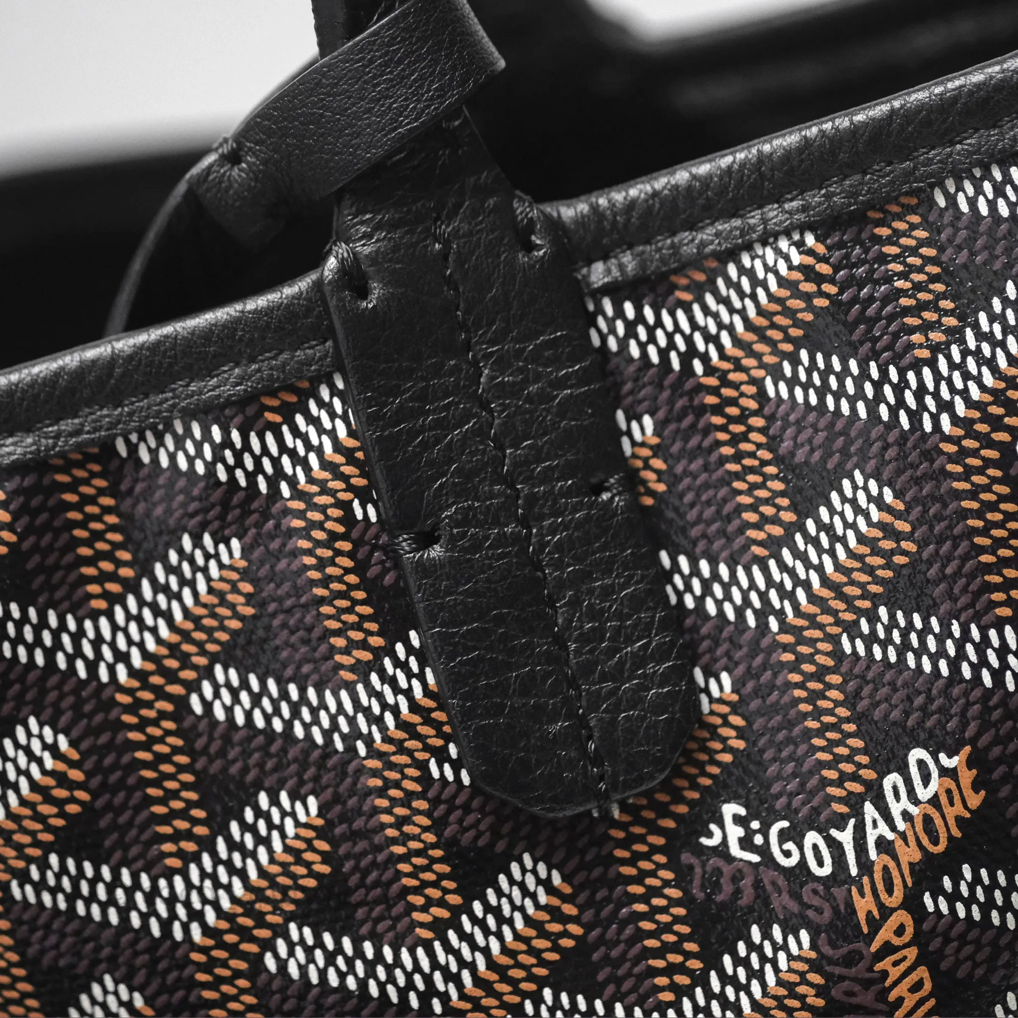 Goyard Anjou Mini Bag Goyardine Canvas Black