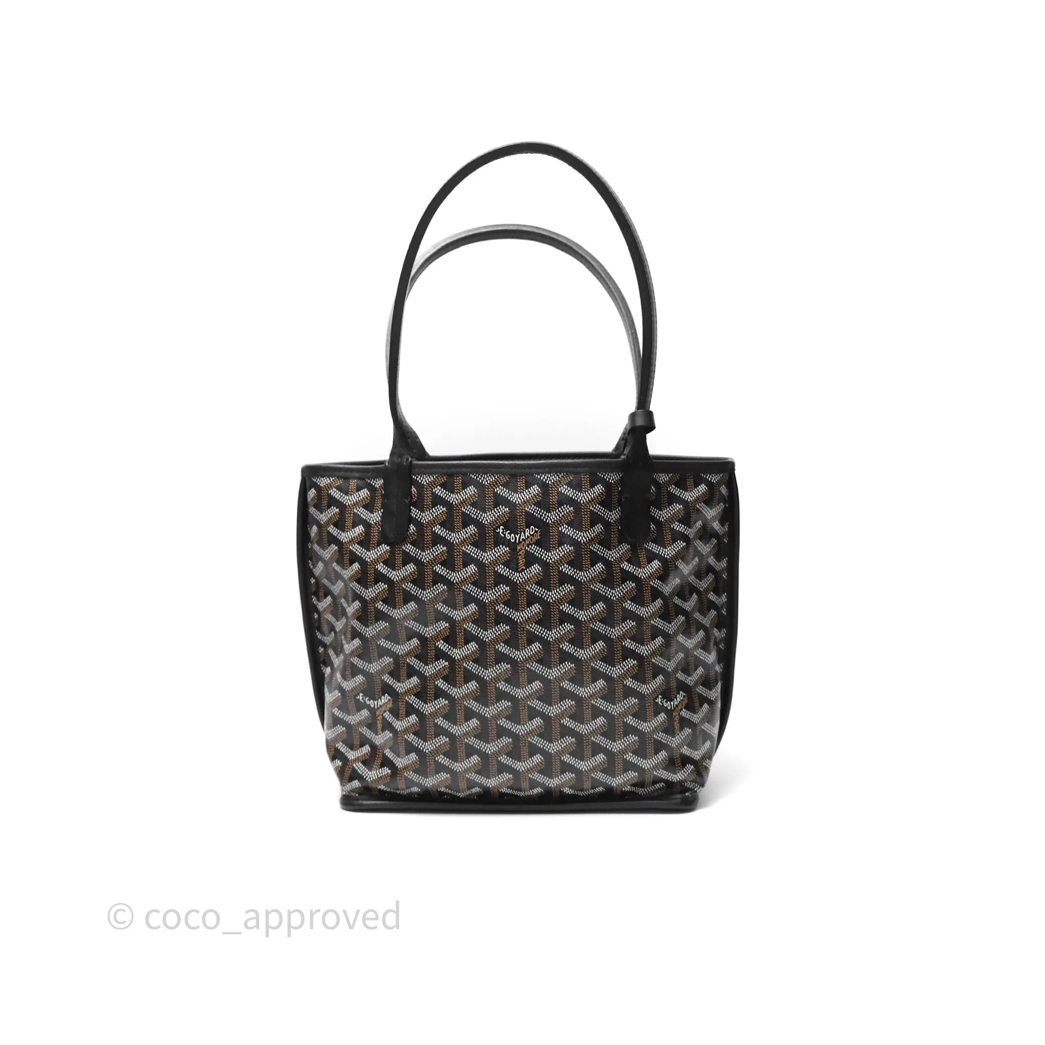 Goyard Anjou Mini Bag Goyardine Canvas Black