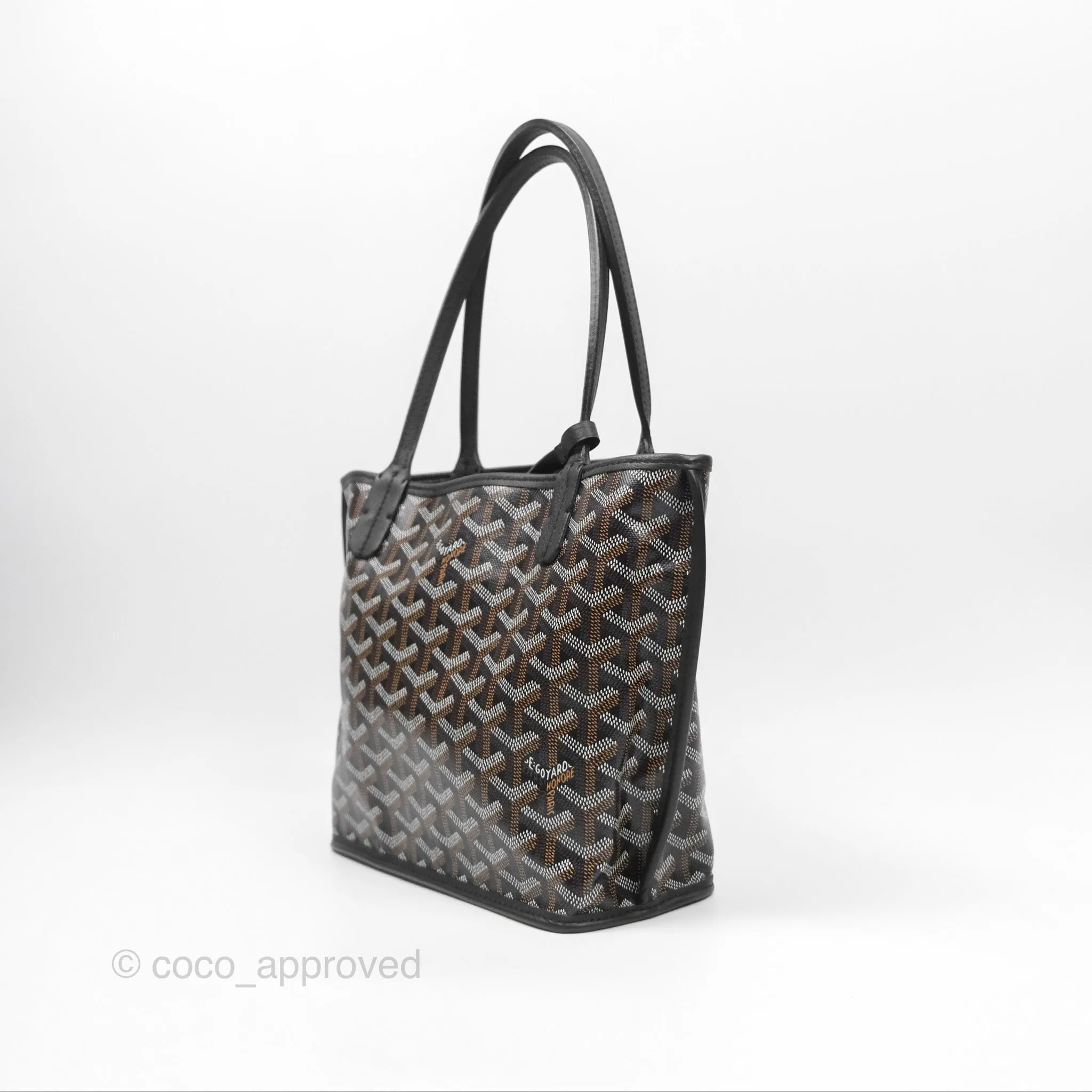 Goyard Anjou Mini Bag Goyardine Canvas Black