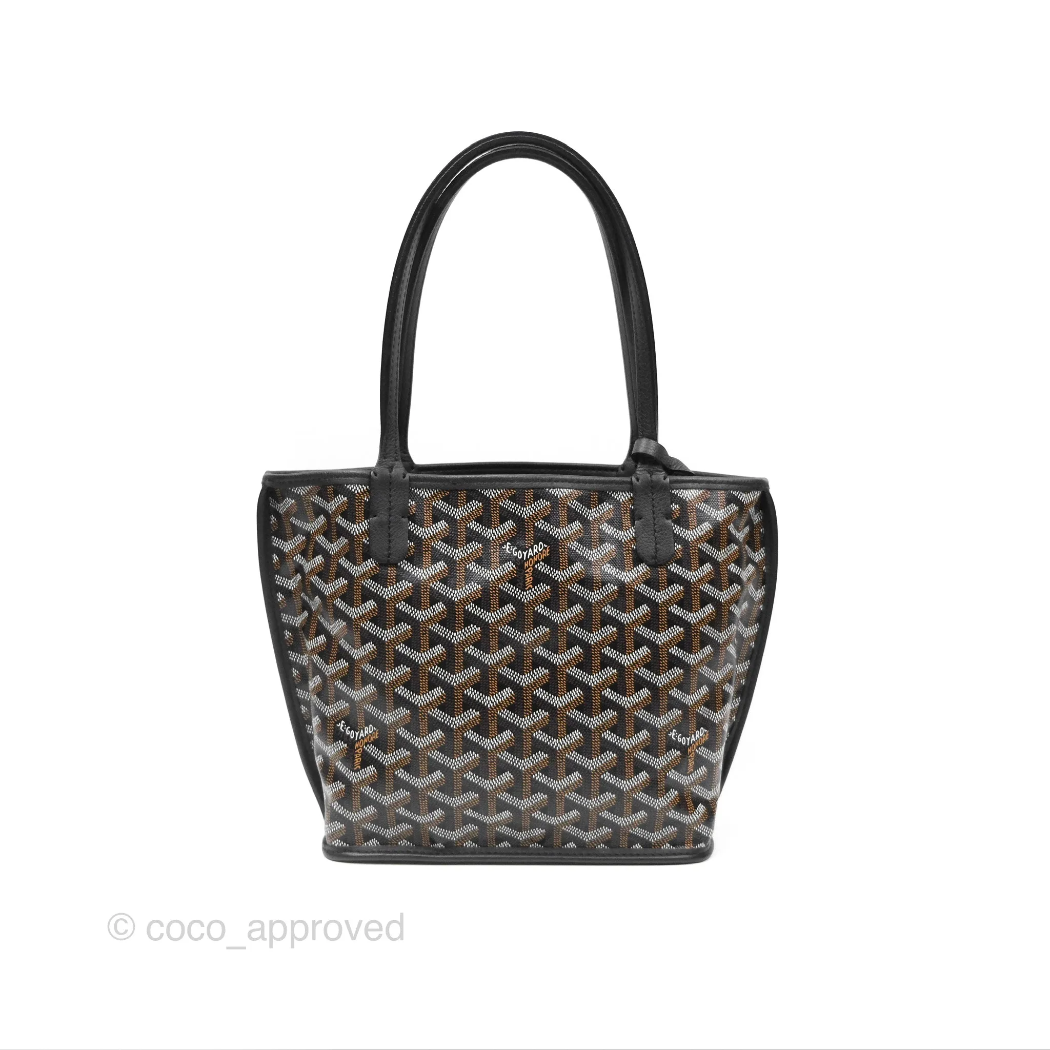 Goyard Anjou Mini Bag Goyardine Canvas Black