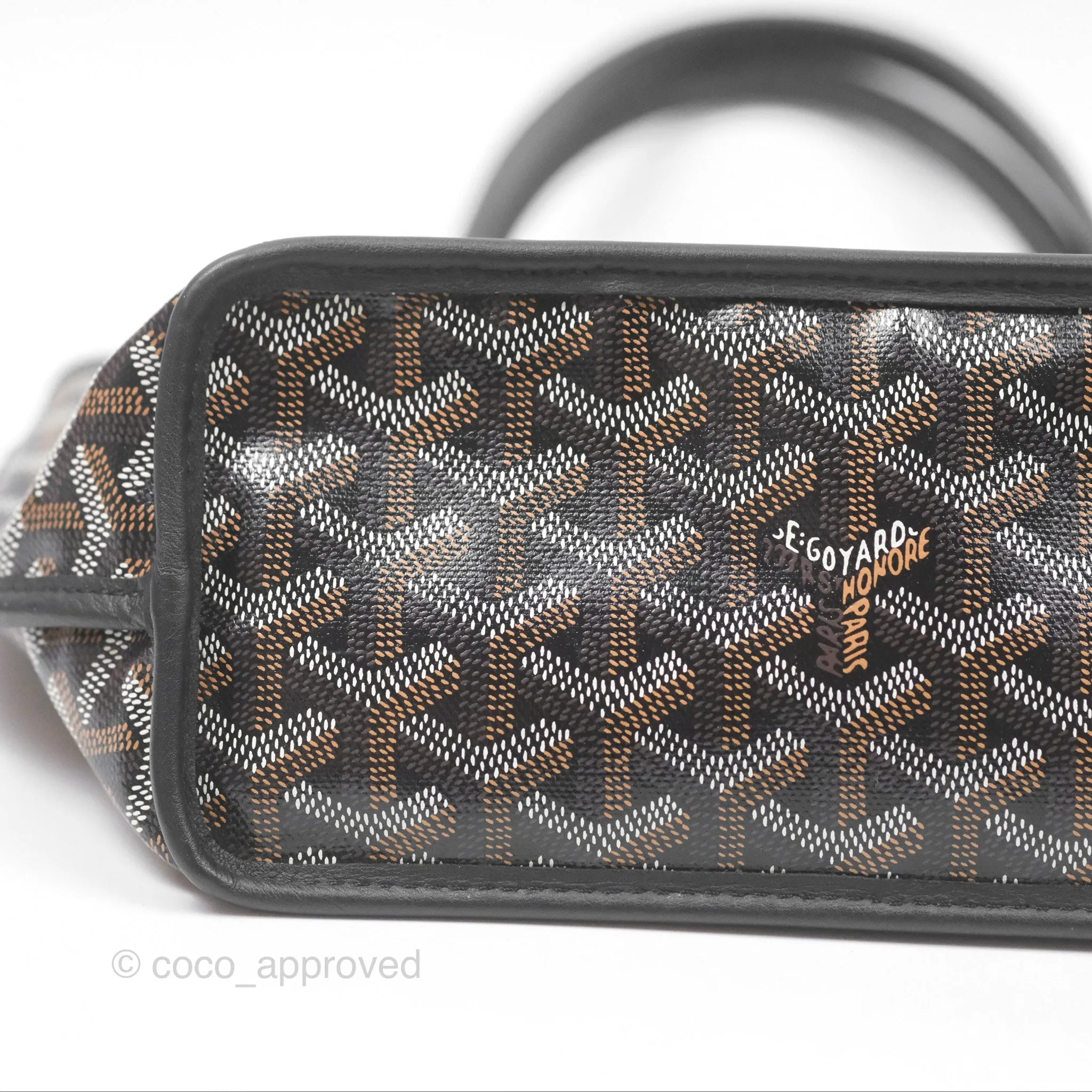 Goyard Anjou Mini Bag Goyardine Canvas Black