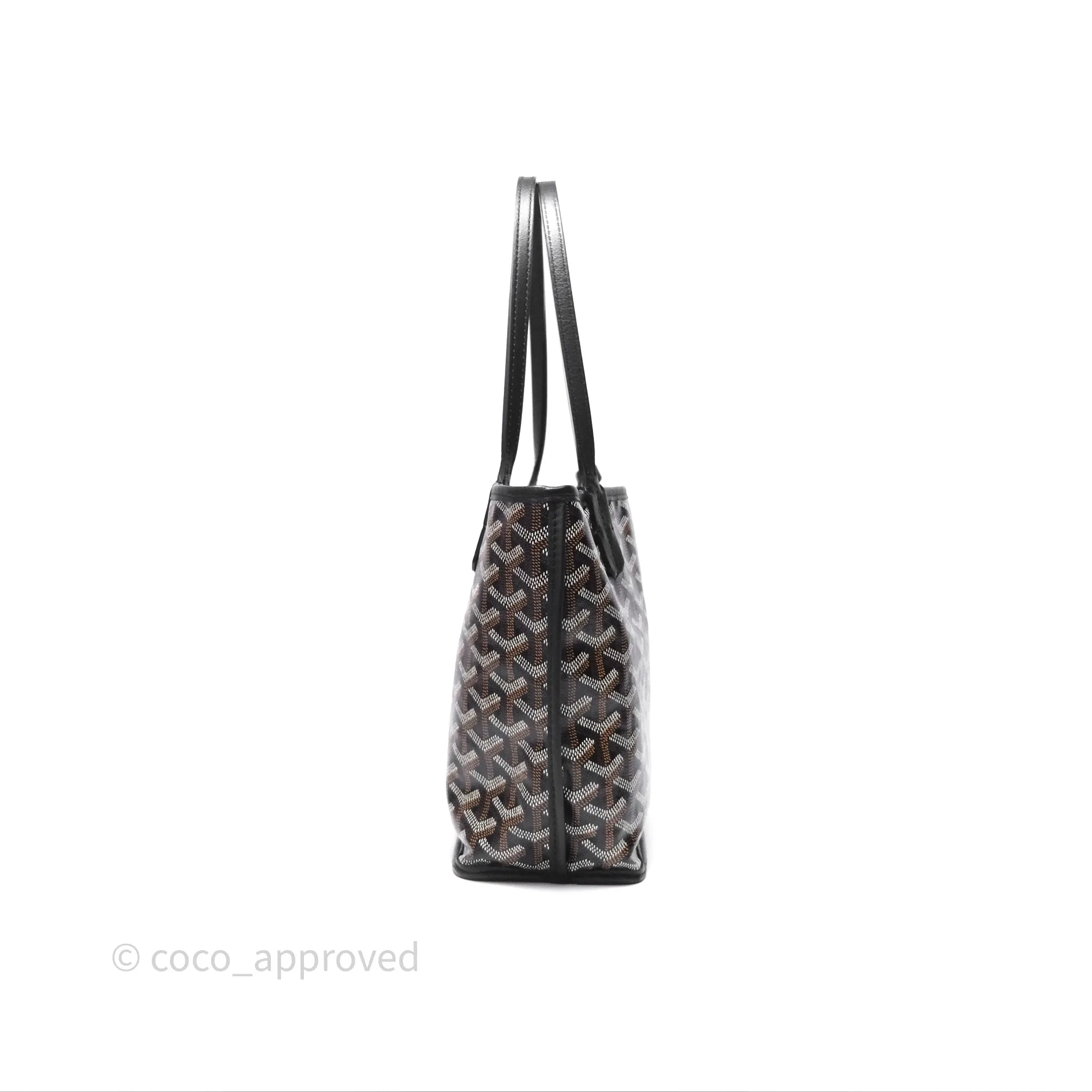 Goyard Anjou Mini Bag Goyardine Canvas Black
