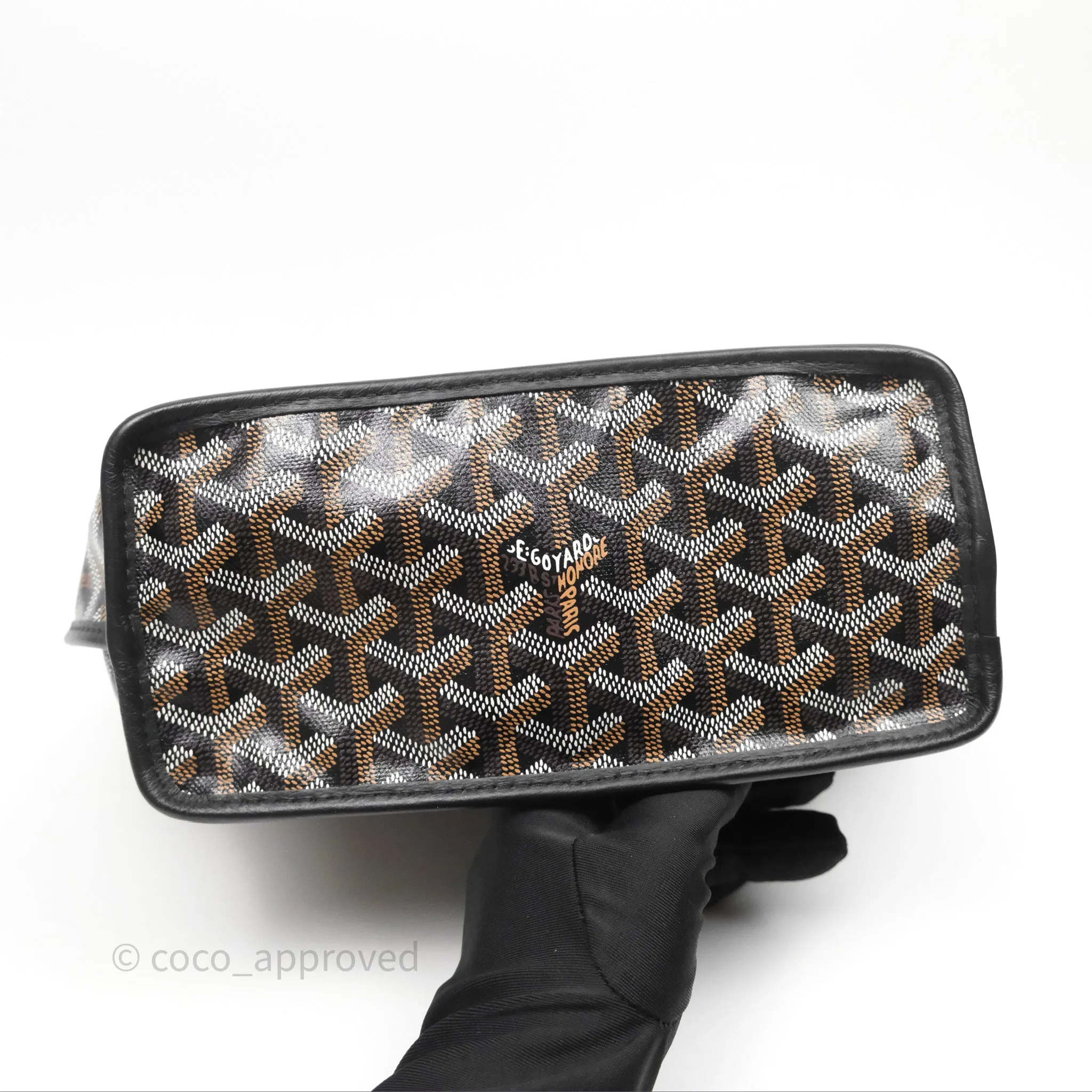 Goyard Anjou Mini Bag Goyardine Canvas Black
