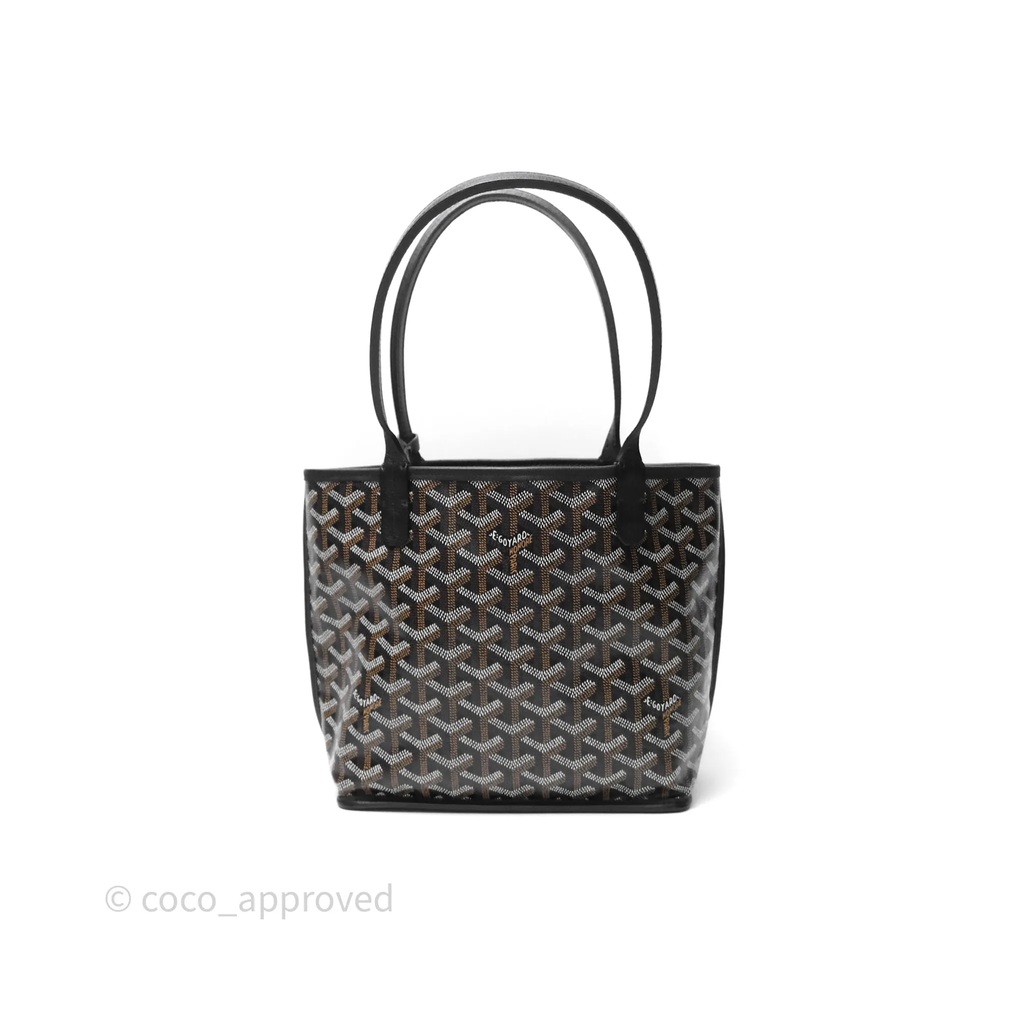 Goyard Anjou Mini Bag Goyardine Canvas Black