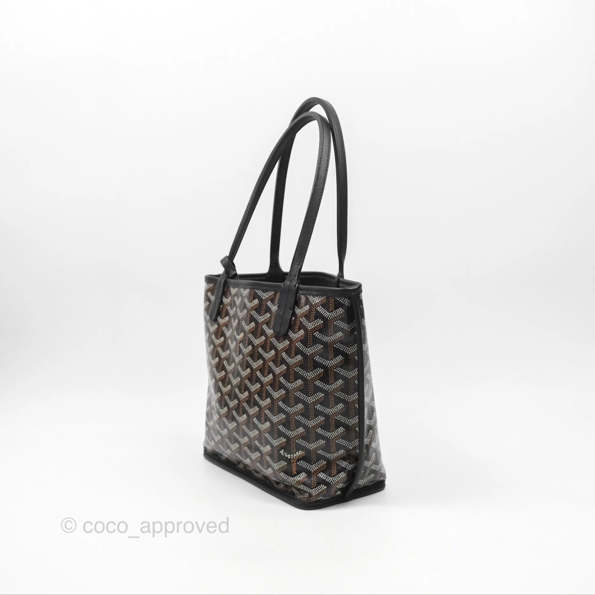 Goyard Anjou Mini Bag Goyardine Canvas Black