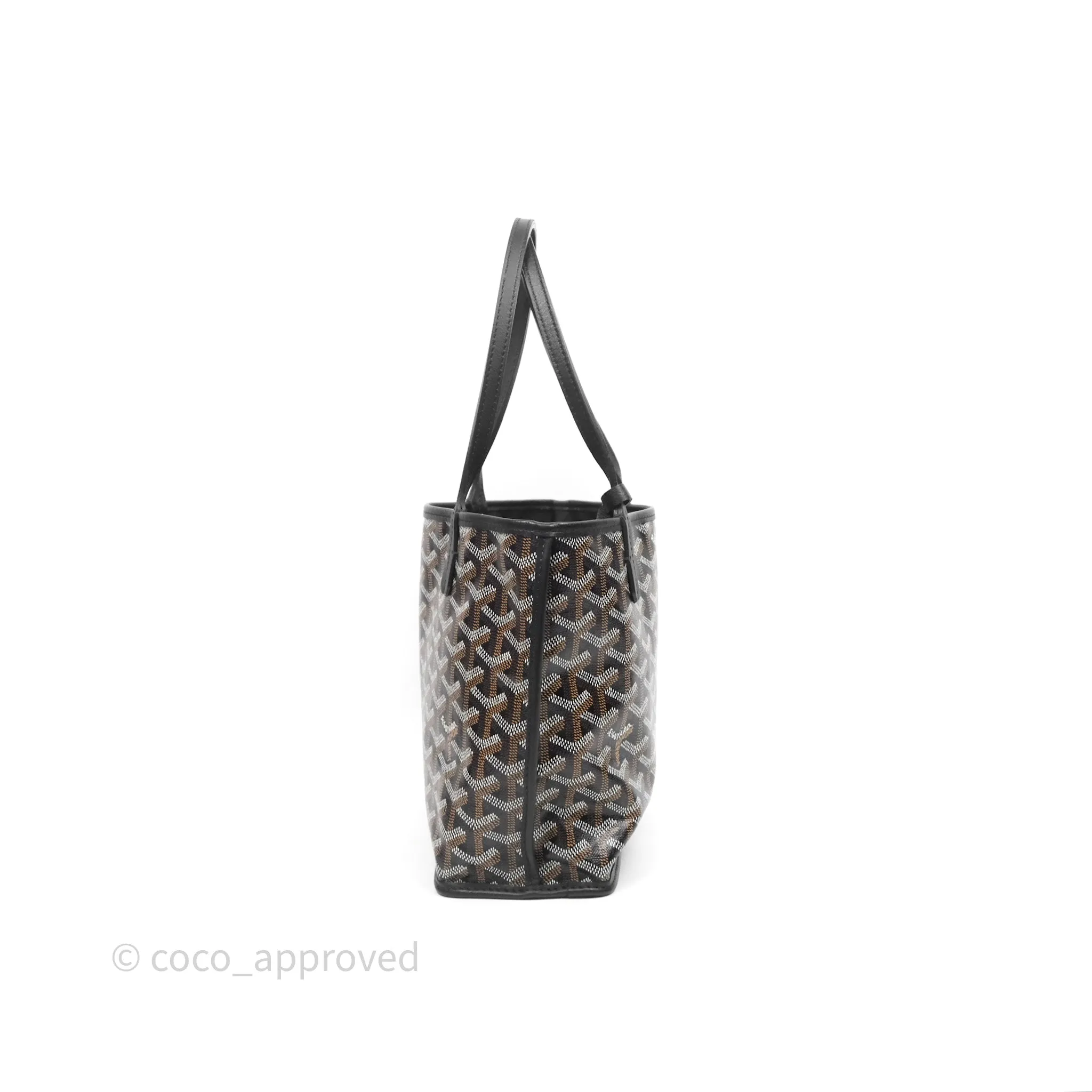Goyard Anjou Mini Bag Goyardine Canvas Black