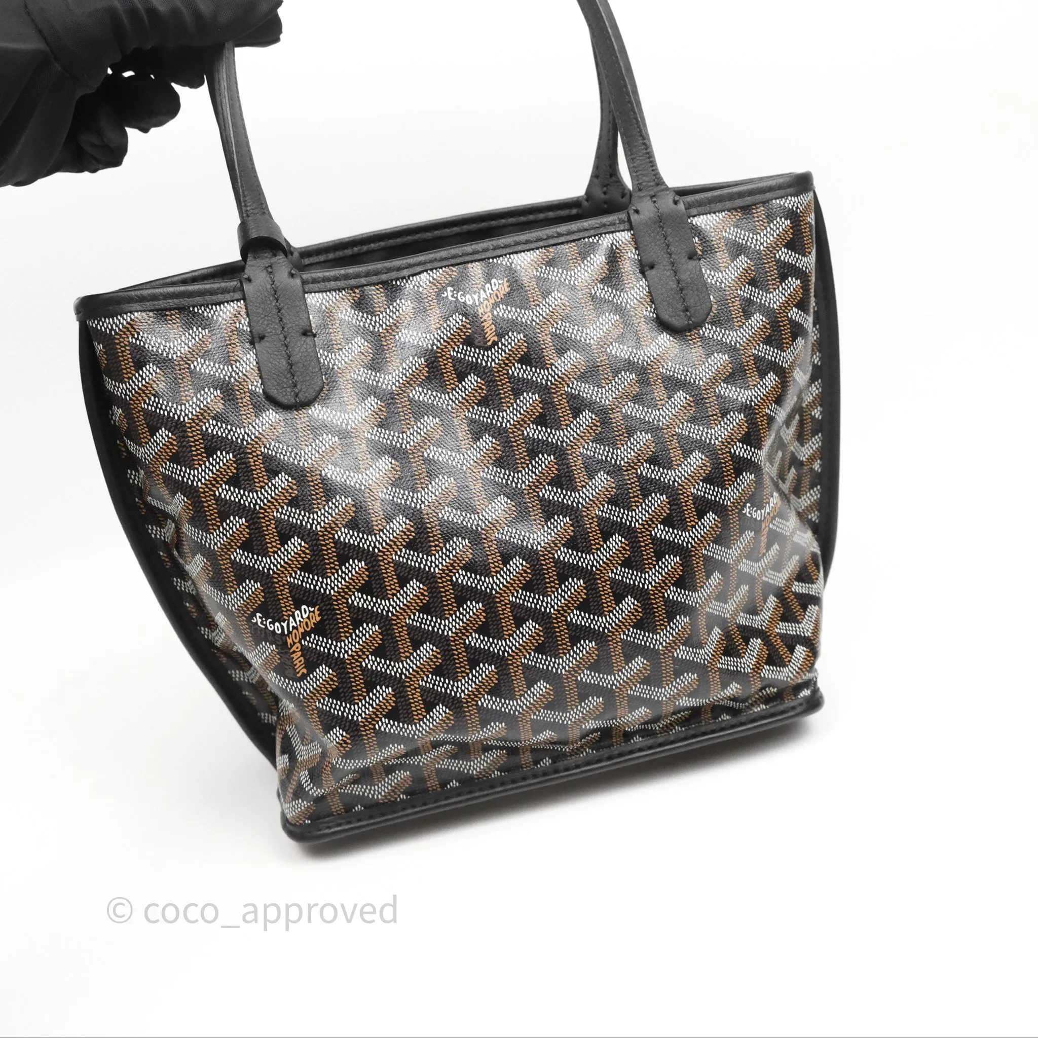 Goyard Anjou Mini Bag Goyardine Canvas Black