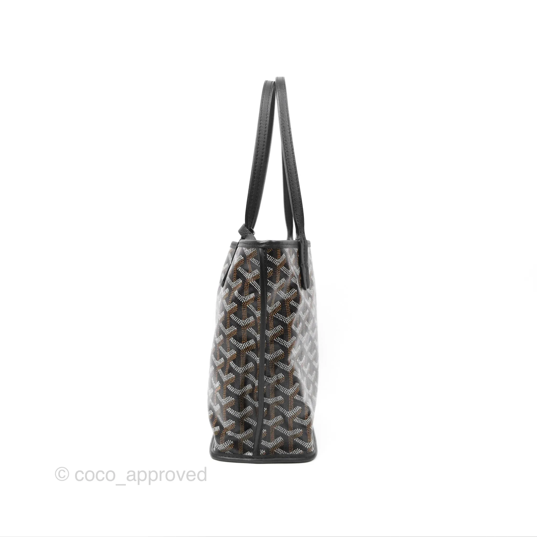 Goyard Anjou Mini Bag Goyardine Canvas Black