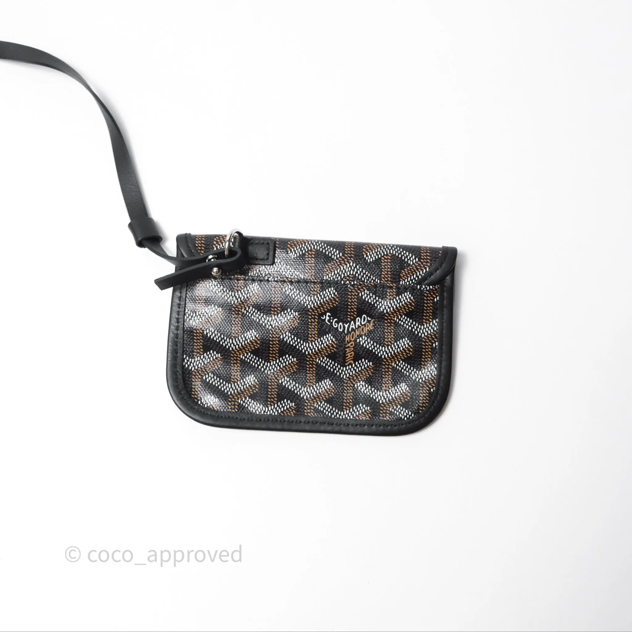 Goyard Anjou Mini Bag Goyardine Canvas Black