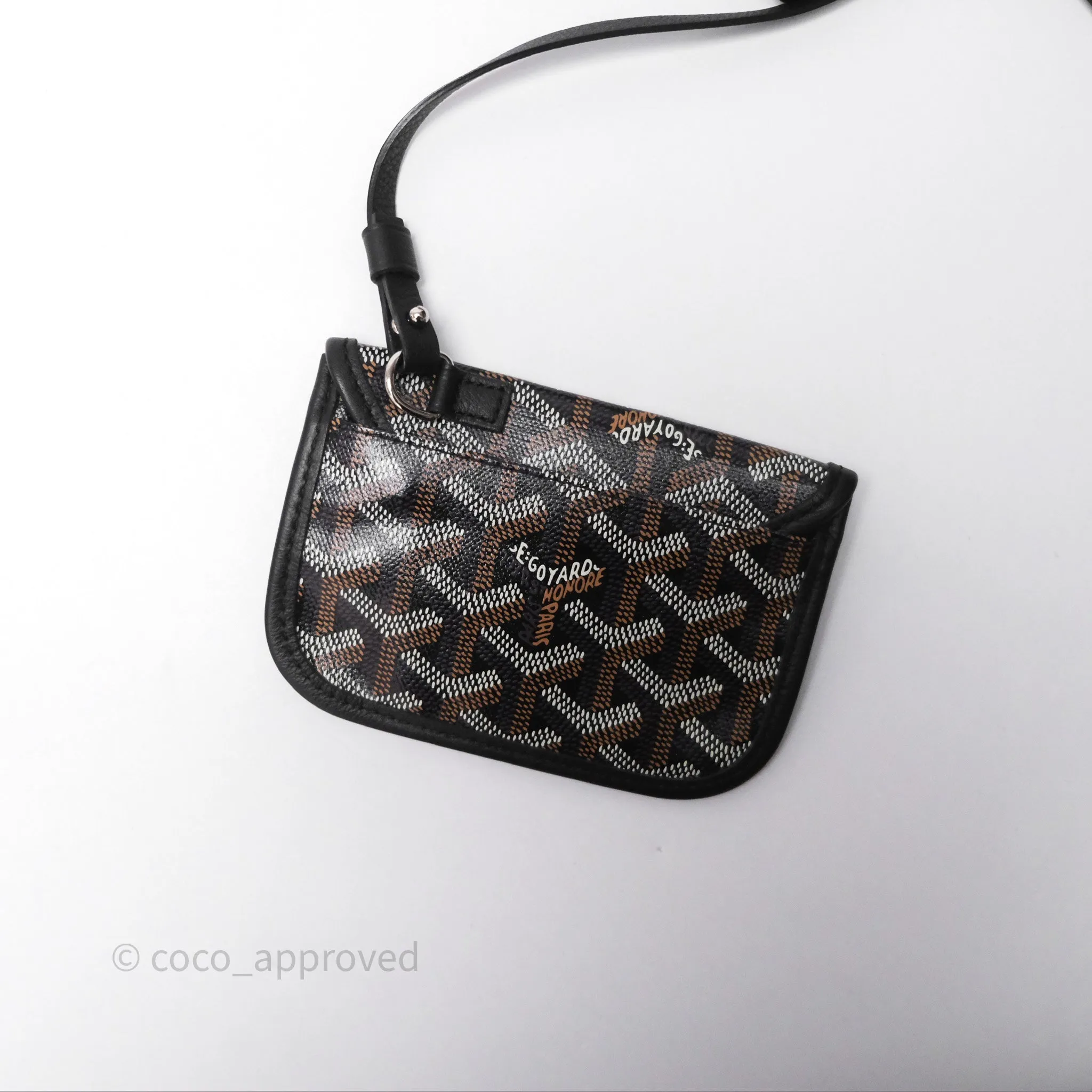 Goyard Anjou Mini Bag Goyardine Canvas Black