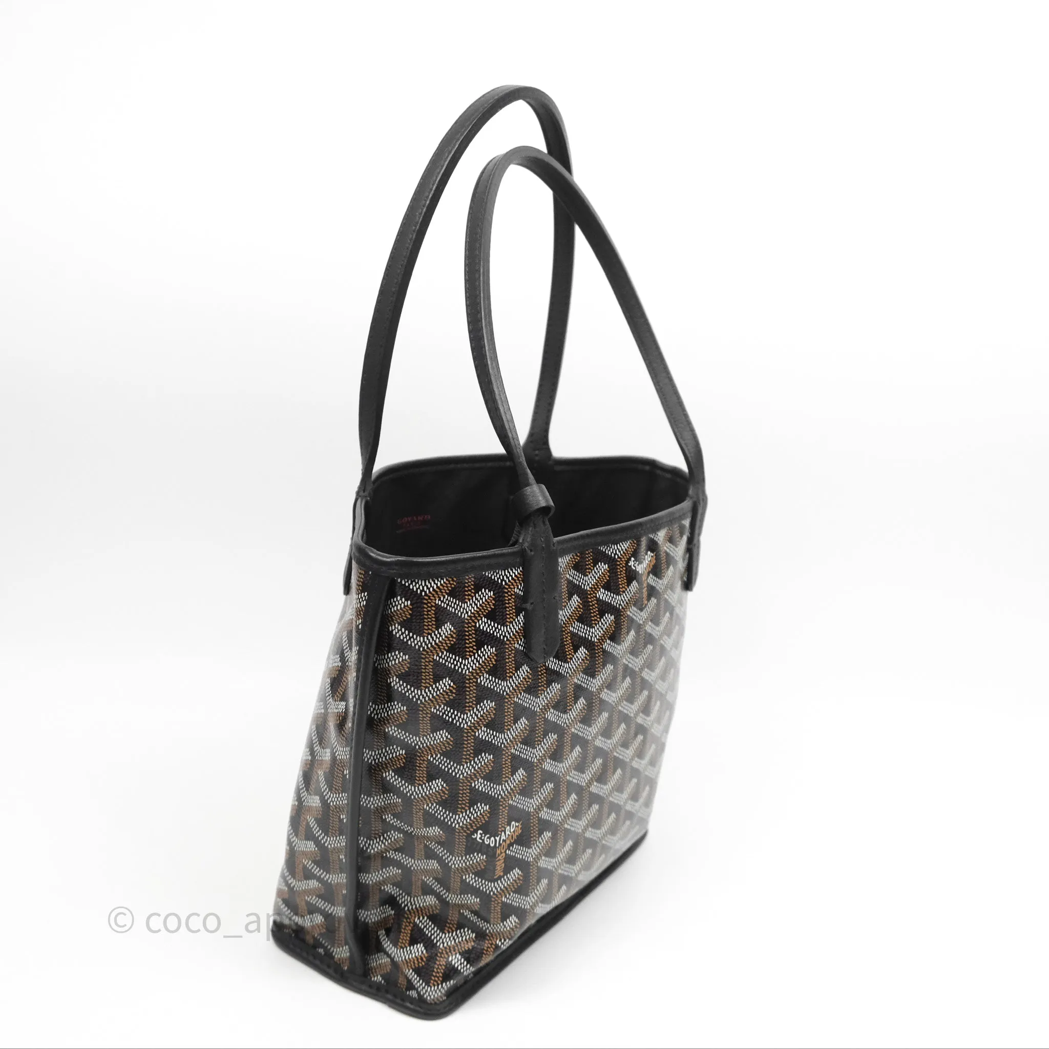 Goyard Anjou Mini Bag Goyardine Canvas Black