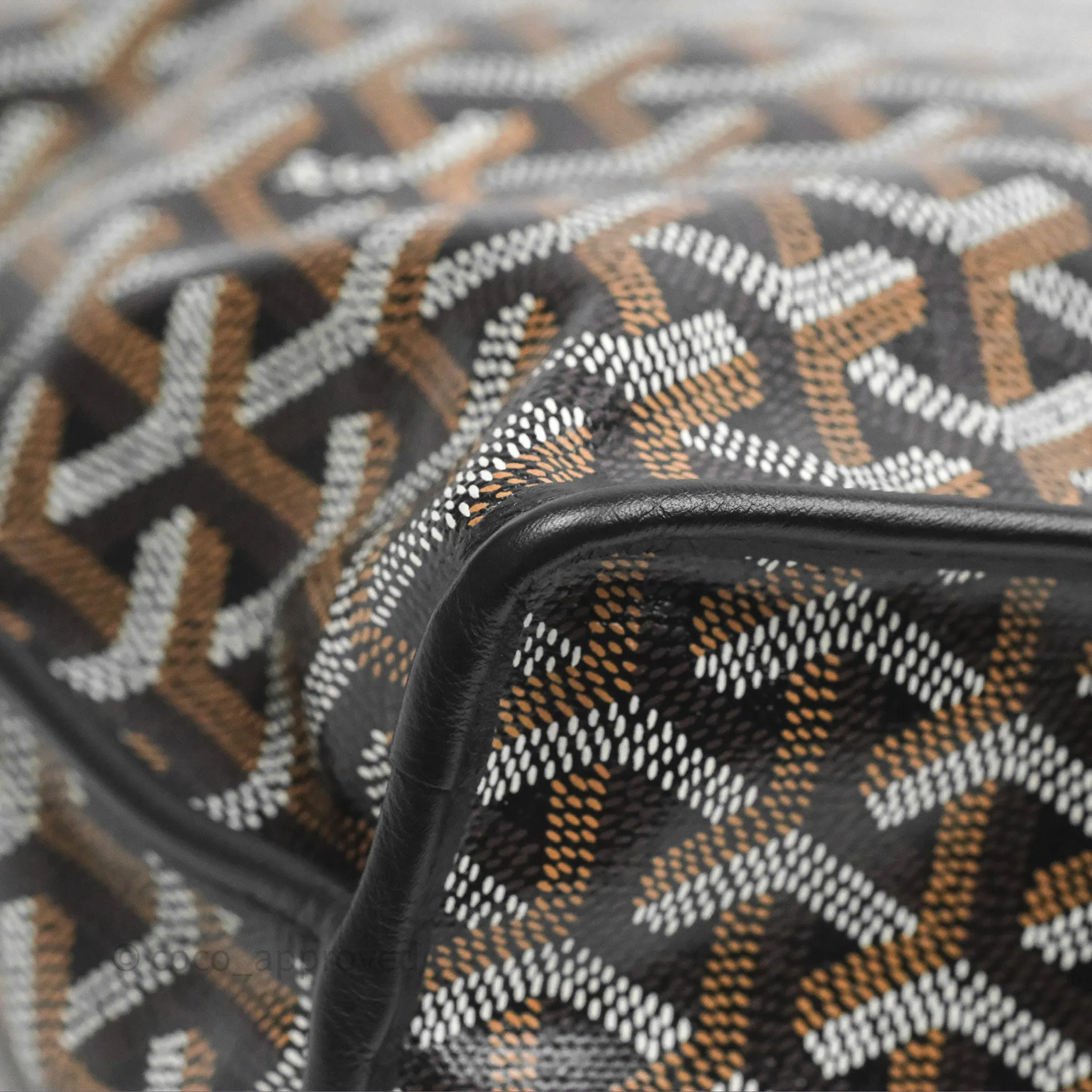 Goyard Anjou Mini Bag Goyardine Canvas Black