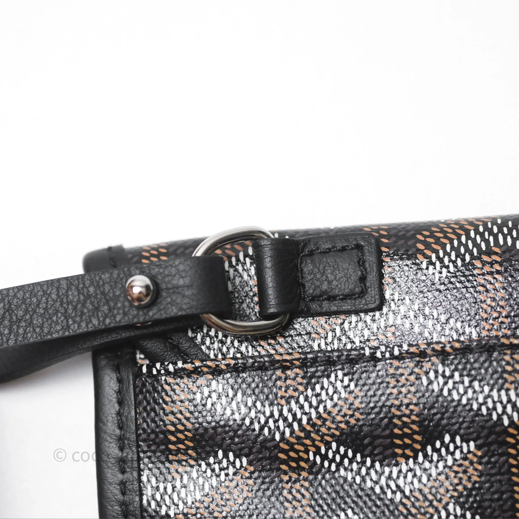 Goyard Anjou Mini Bag Goyardine Canvas Black