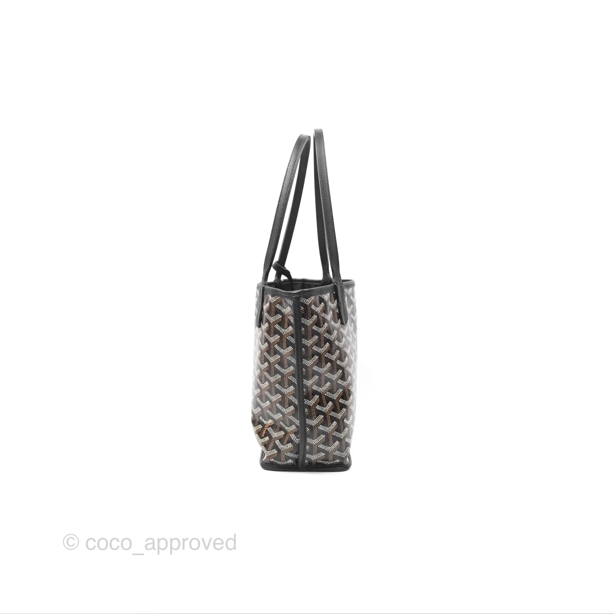 Goyard Anjou Mini Bag Goyardine Canvas Black