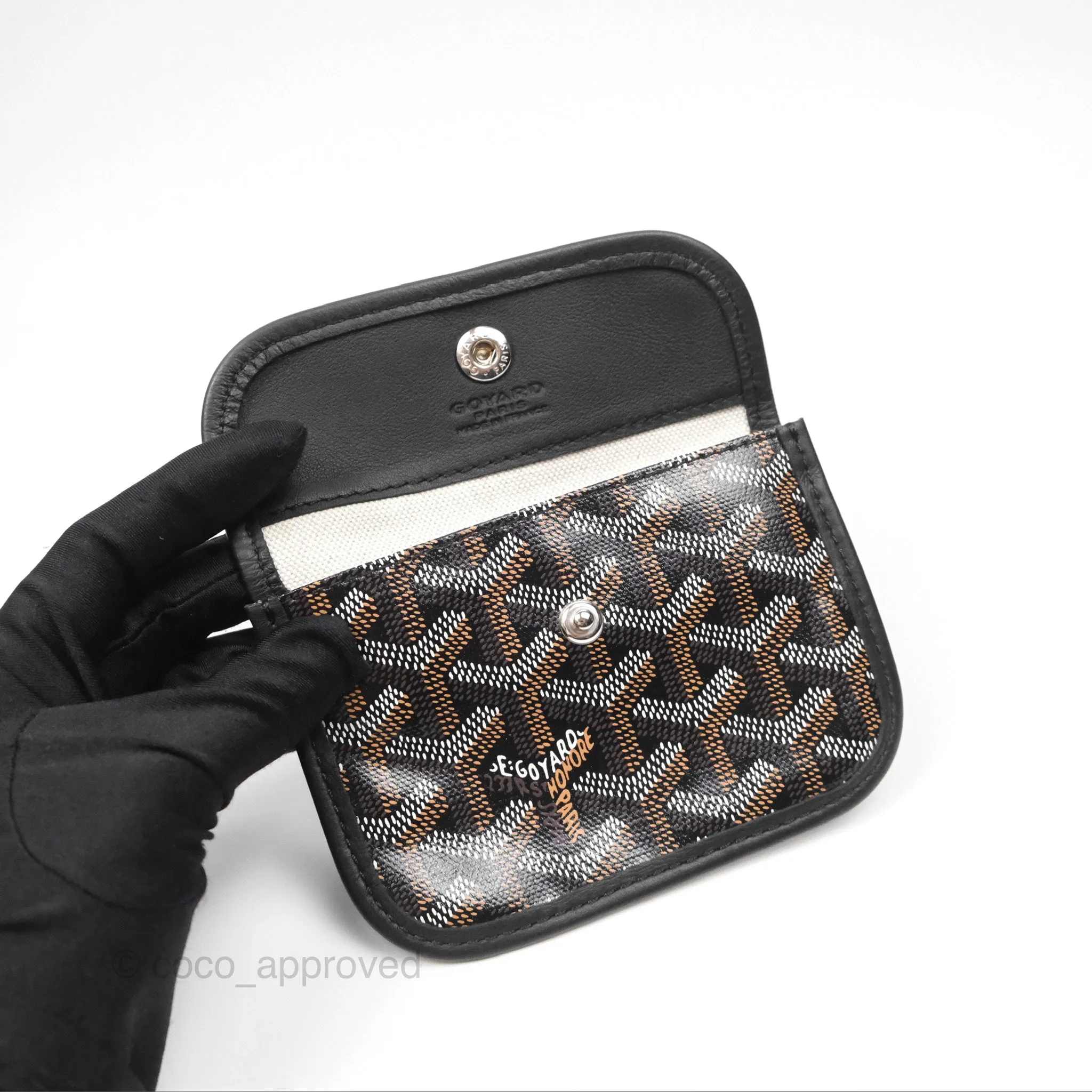 Goyard Anjou Mini Bag Goyardine Canvas Black