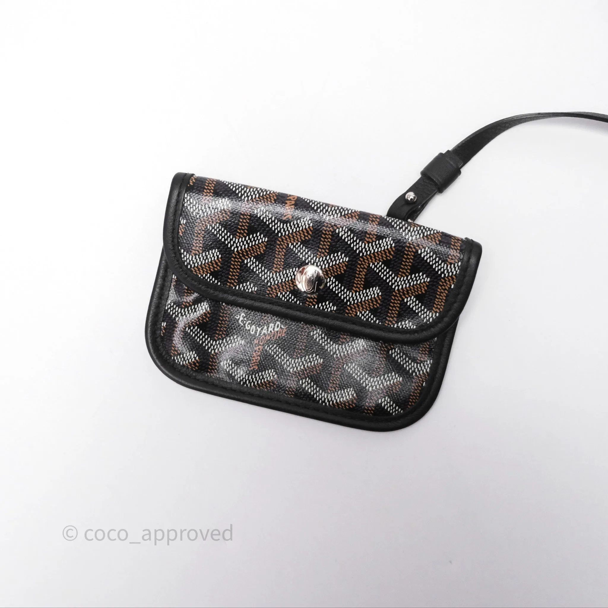 Goyard Anjou Mini Bag Goyardine Canvas Black