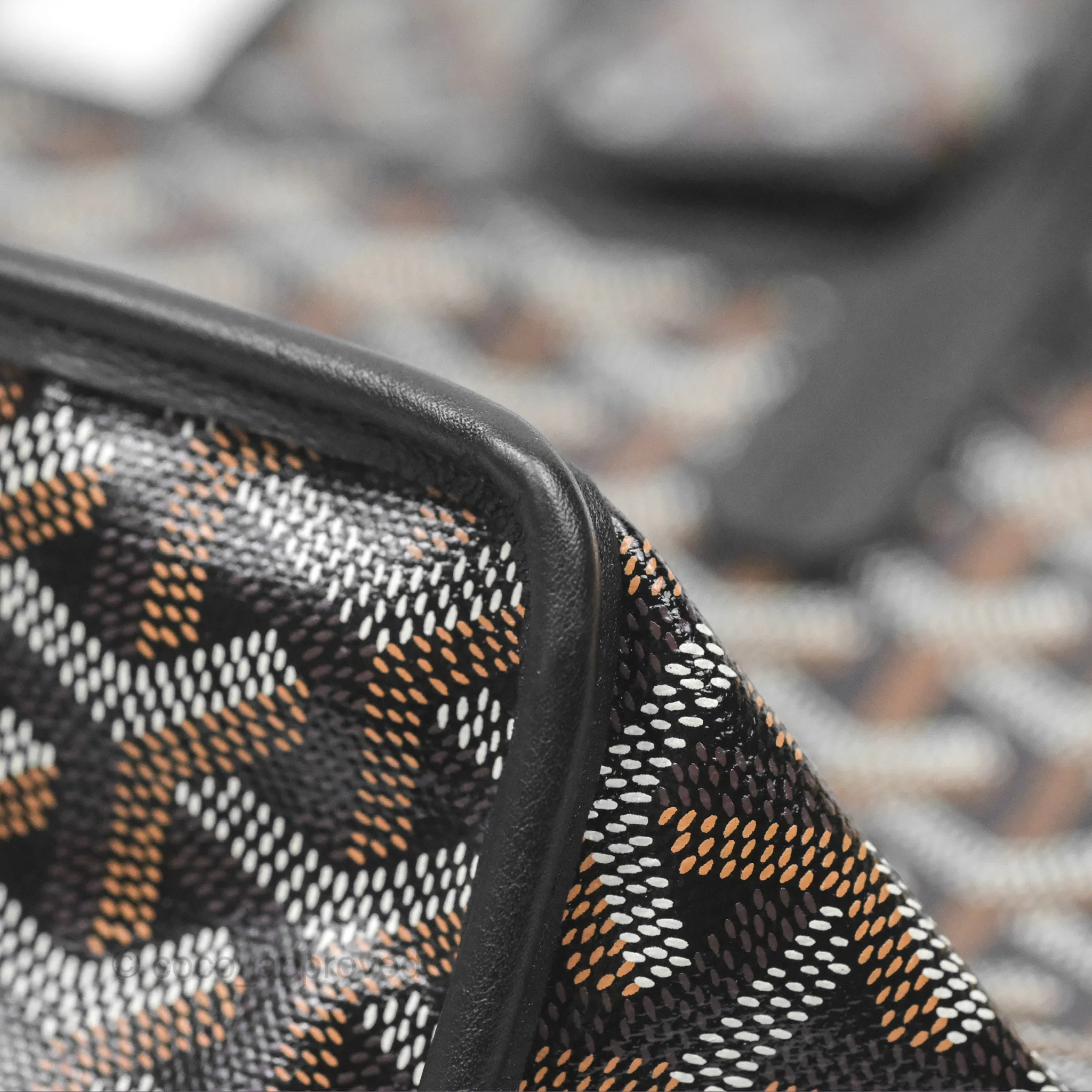 Goyard Anjou Mini Bag Goyardine Canvas Black