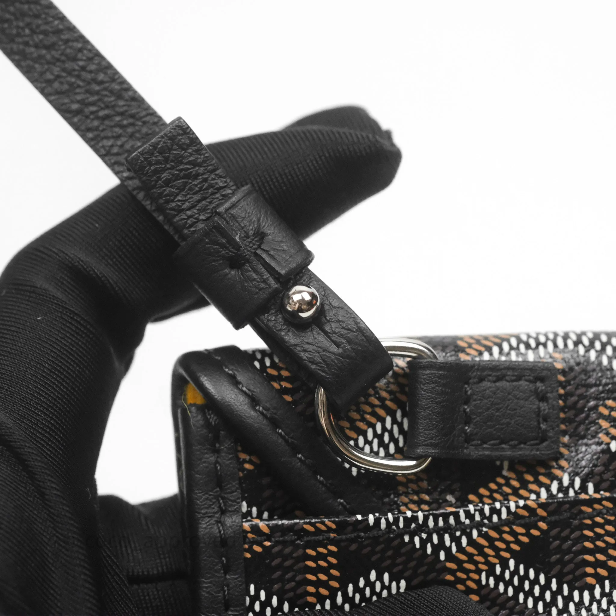 Goyard Anjou Mini Bag Goyardine Canvas Black