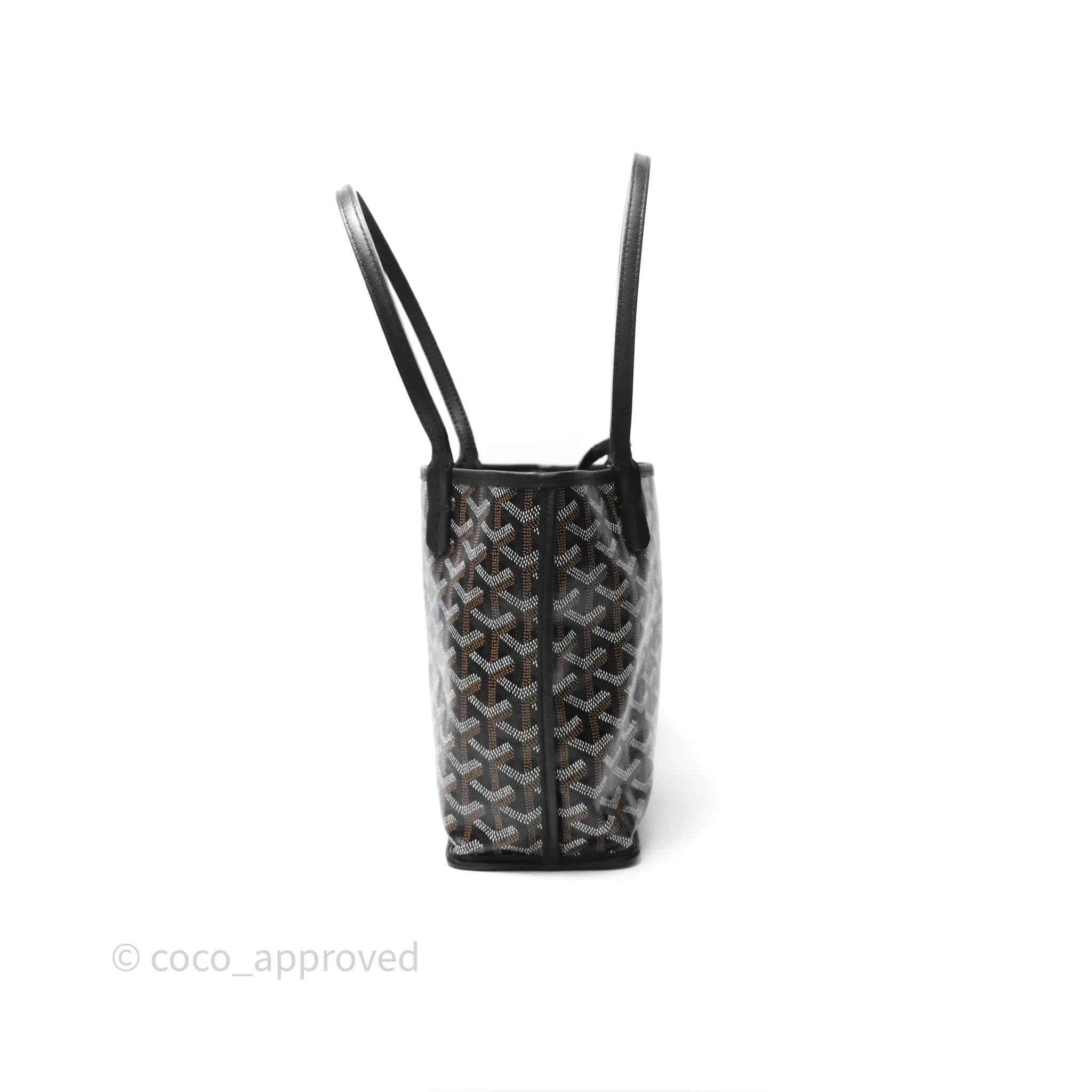 Goyard Anjou Mini Bag Goyardine Canvas Black