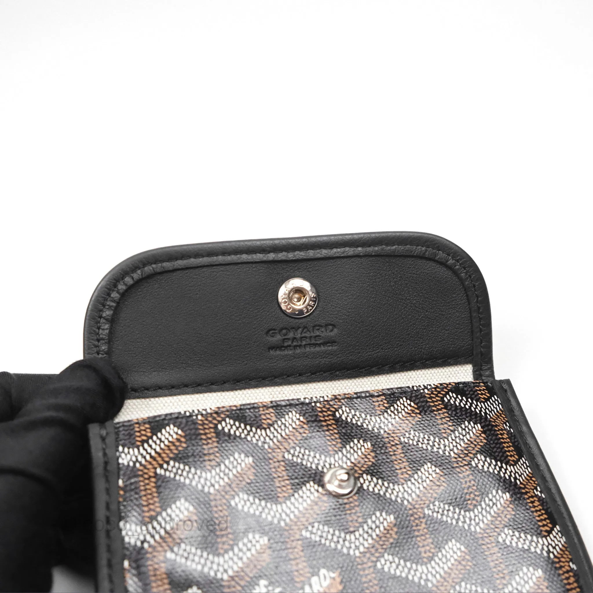 Goyard Anjou Mini Bag Goyardine Canvas Black