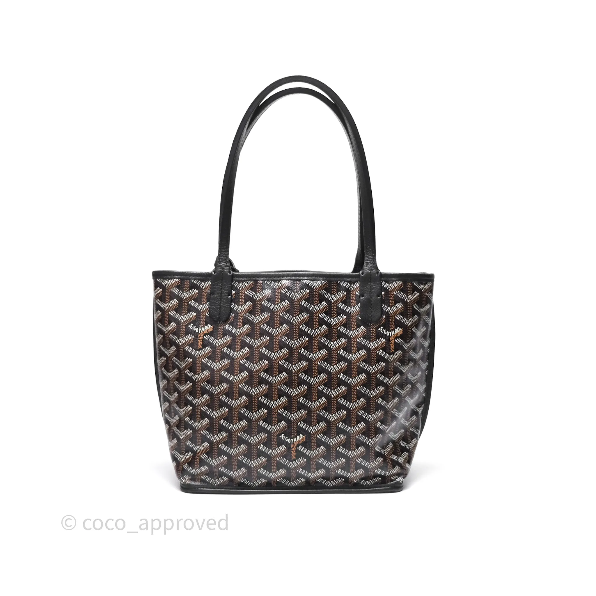 Goyard Anjou Mini Bag Goyardine Canvas Black