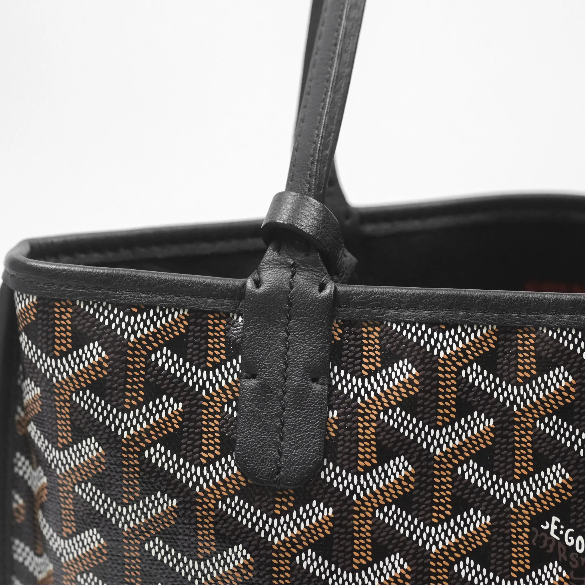 Goyard Anjou Mini Bag Goyardine Canvas Black