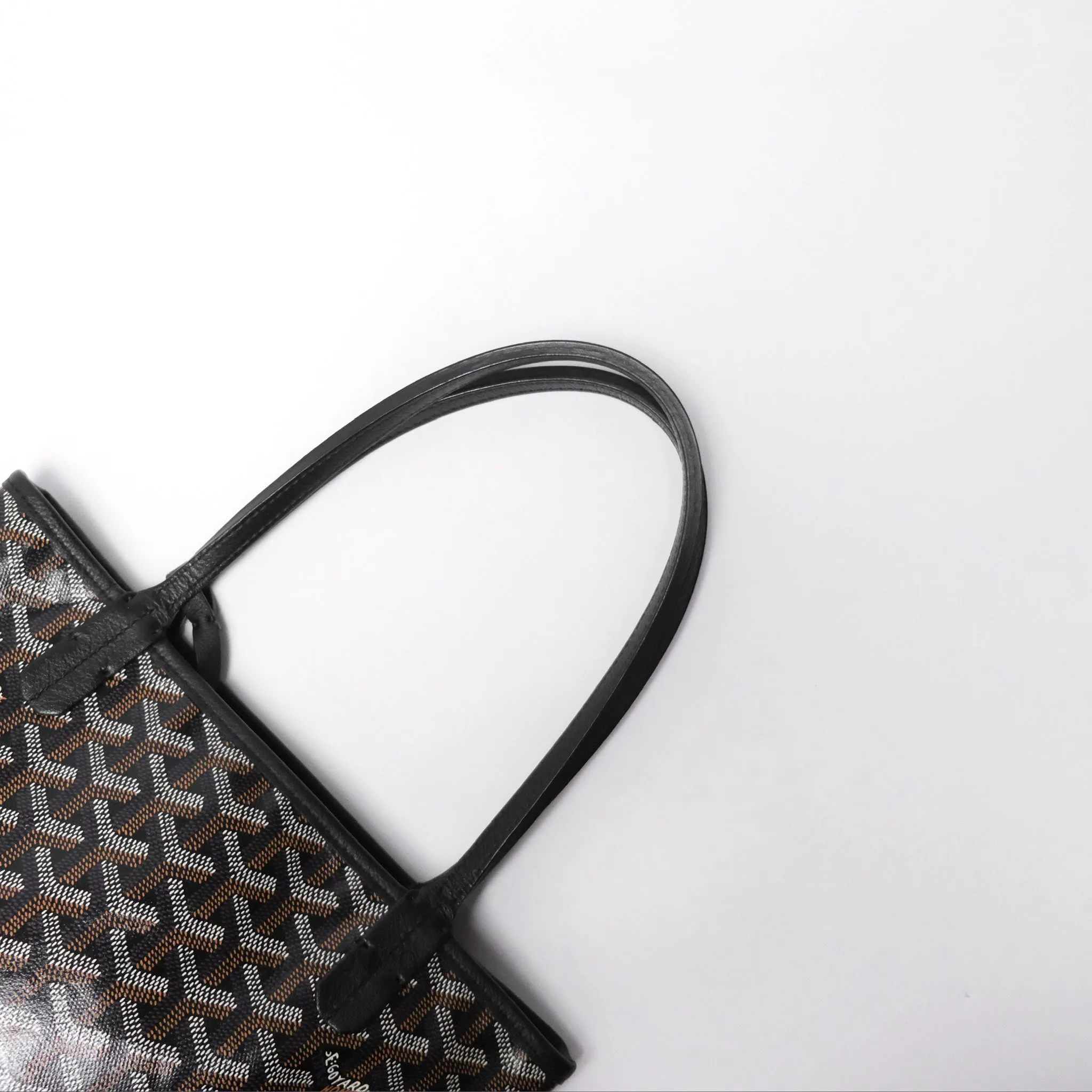 Goyard Anjou Mini Bag Goyardine Canvas Black