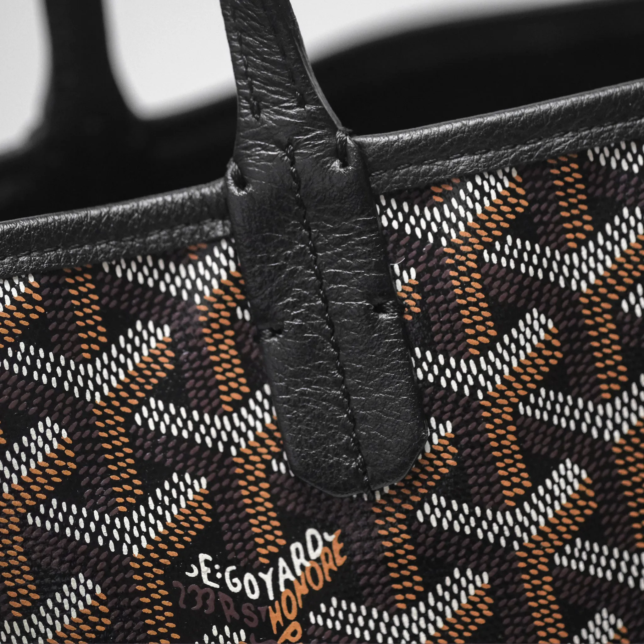 Goyard Anjou Mini Bag Goyardine Canvas Black