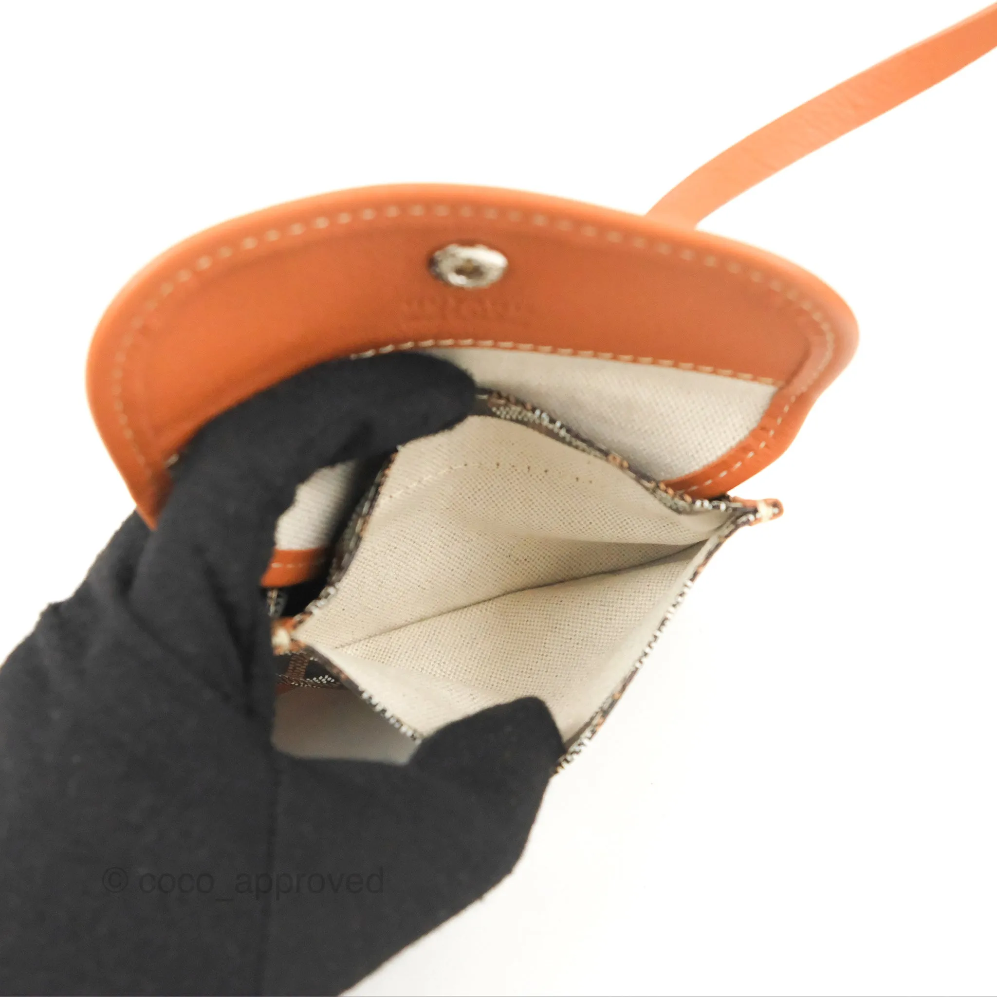 Goyard Anjou Mini Bag Goyardine Canvas Black/Tan