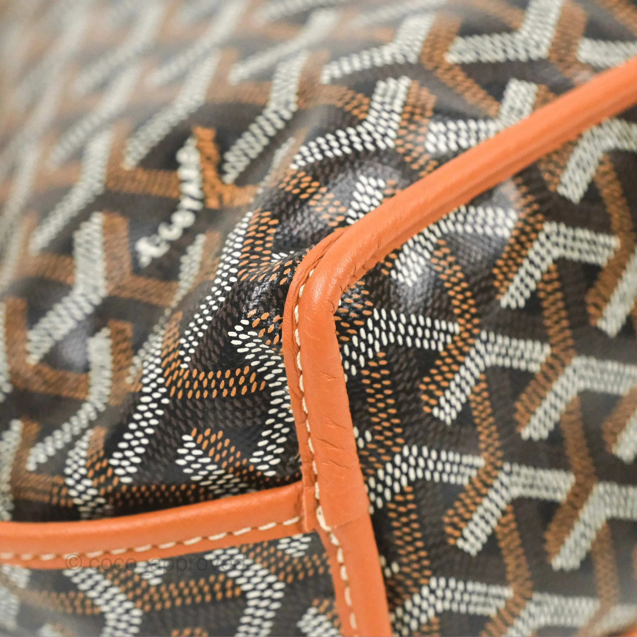 Goyard Anjou Mini Bag Goyardine Canvas Black/Tan