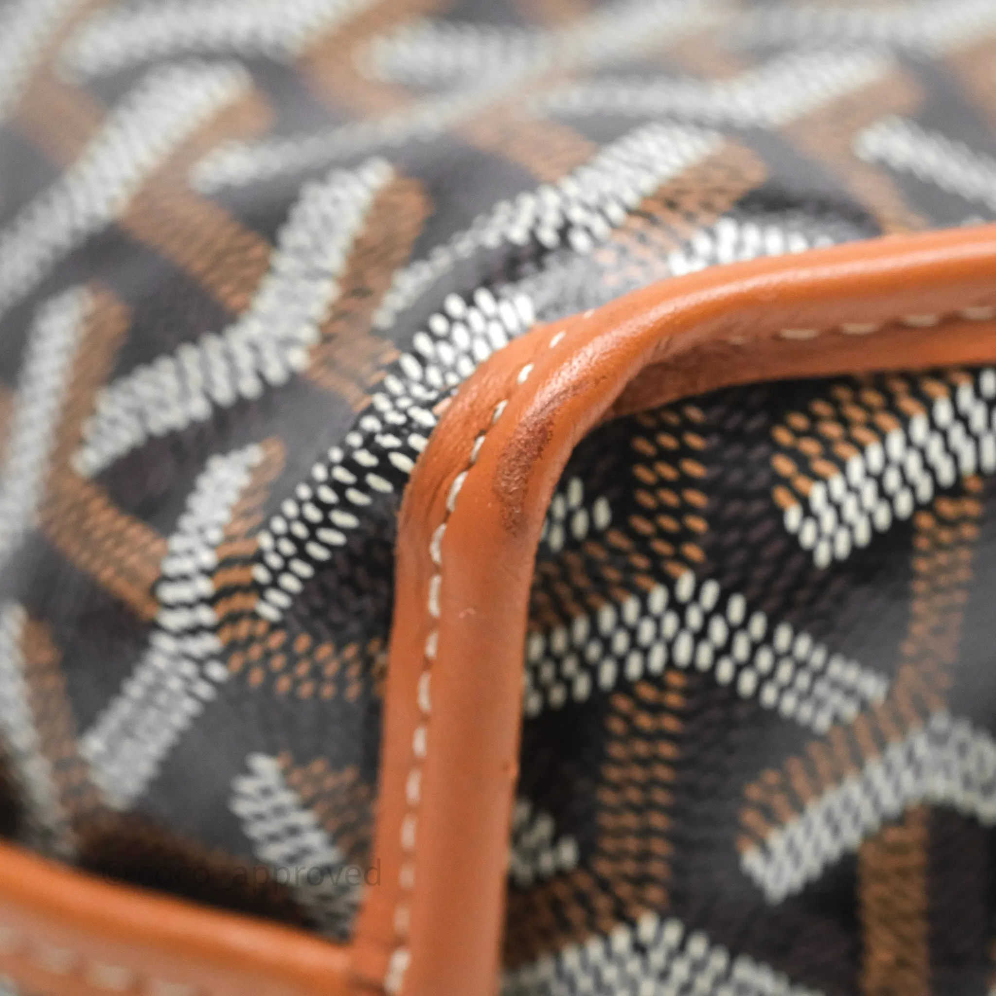 Goyard Anjou Mini Bag Goyardine Canvas Black/Tan