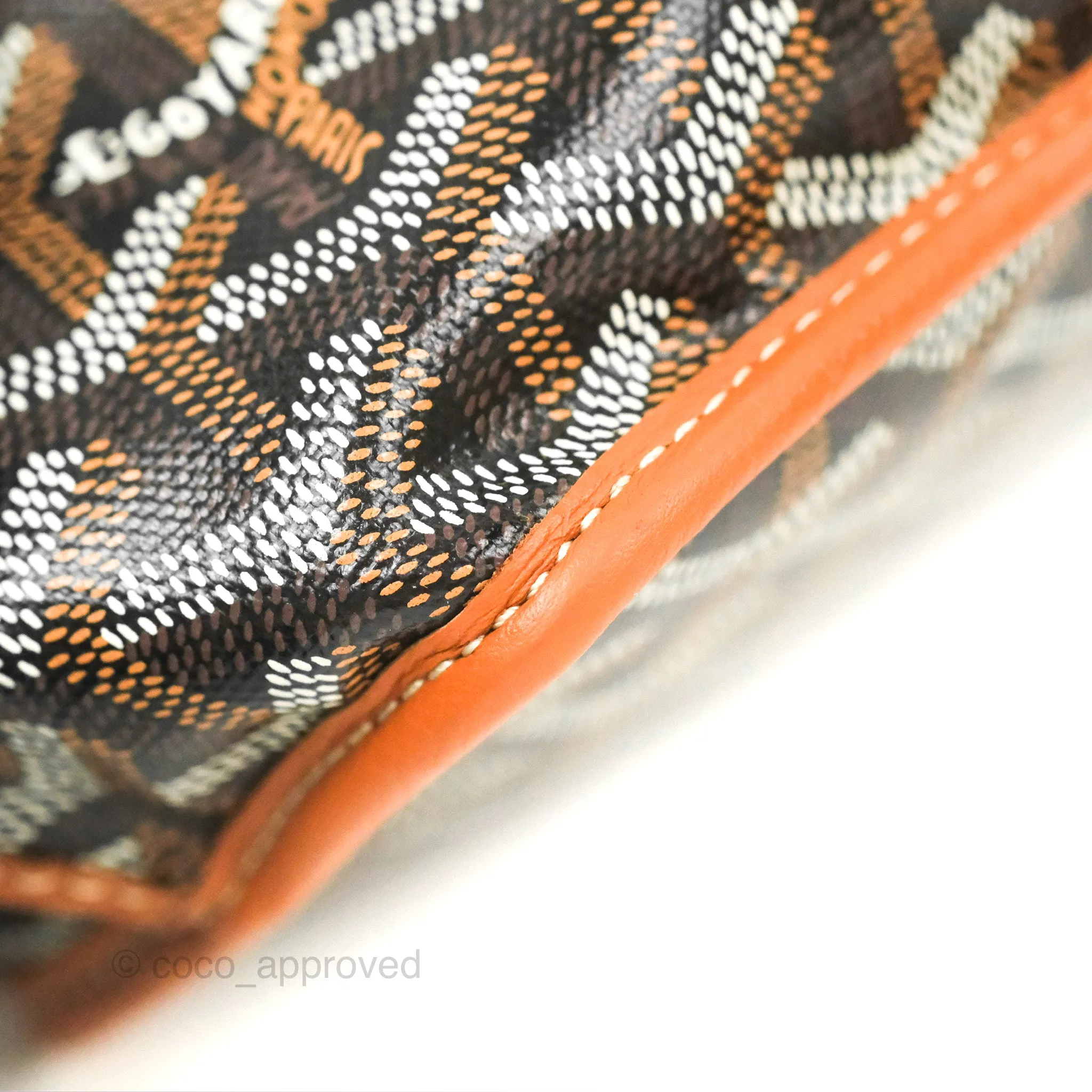 Goyard Anjou Mini Bag Goyardine Canvas Black/Tan