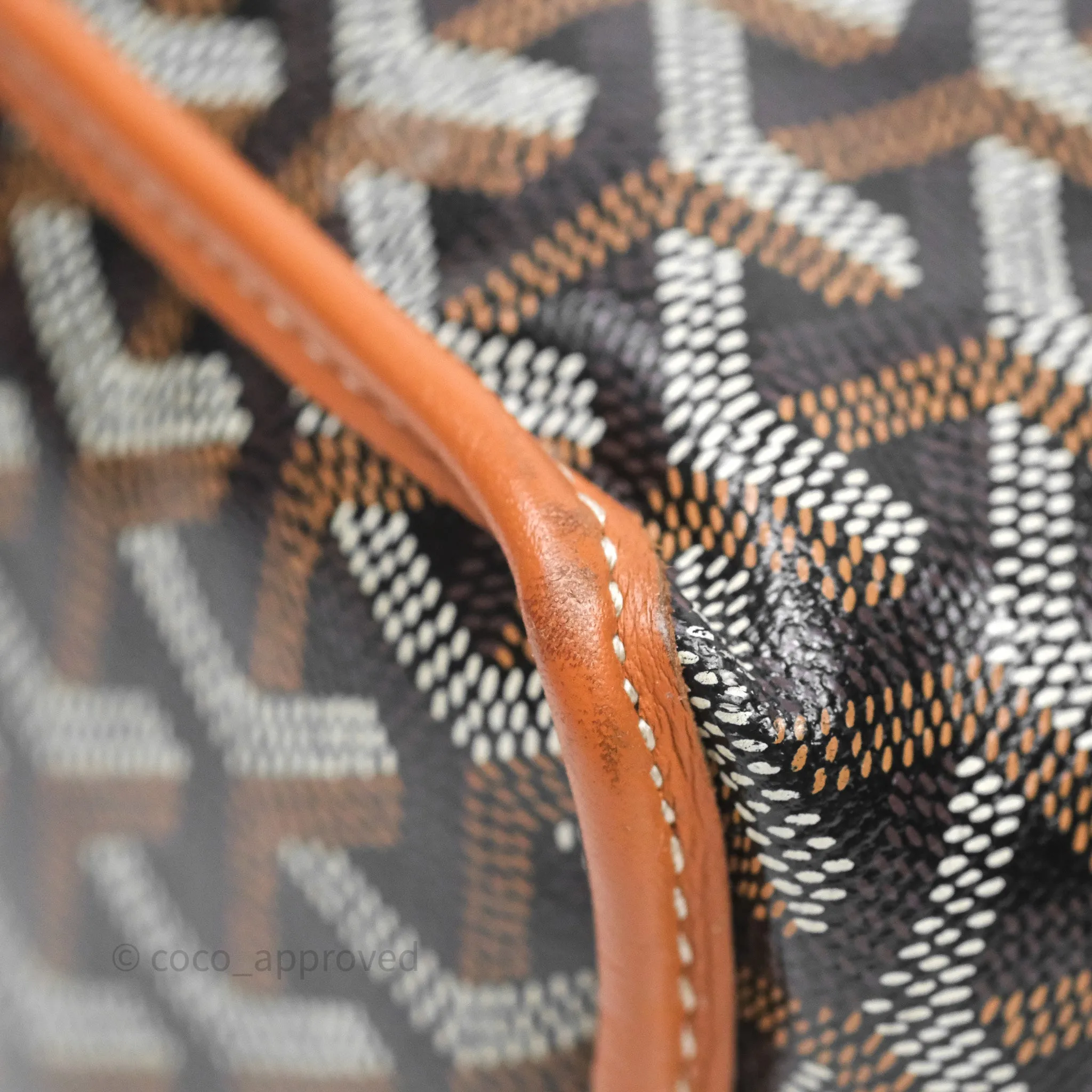 Goyard Anjou Mini Bag Goyardine Canvas Black/Tan