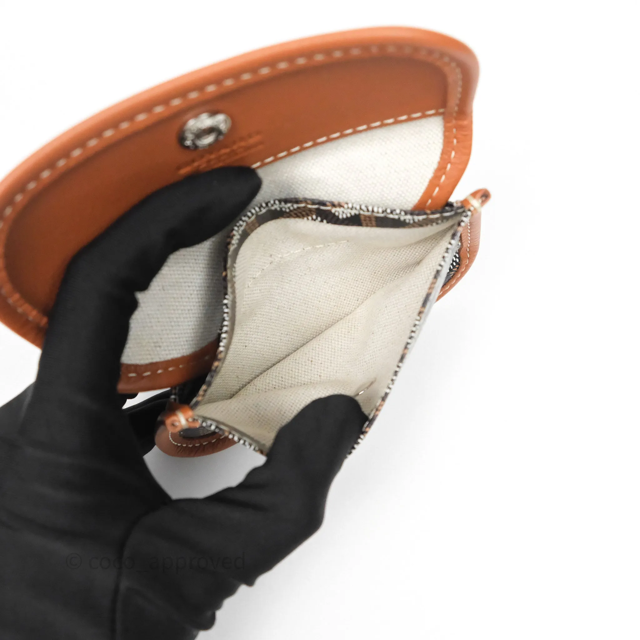 Goyard Anjou Mini Bag Goyardine Canvas Black/Tan