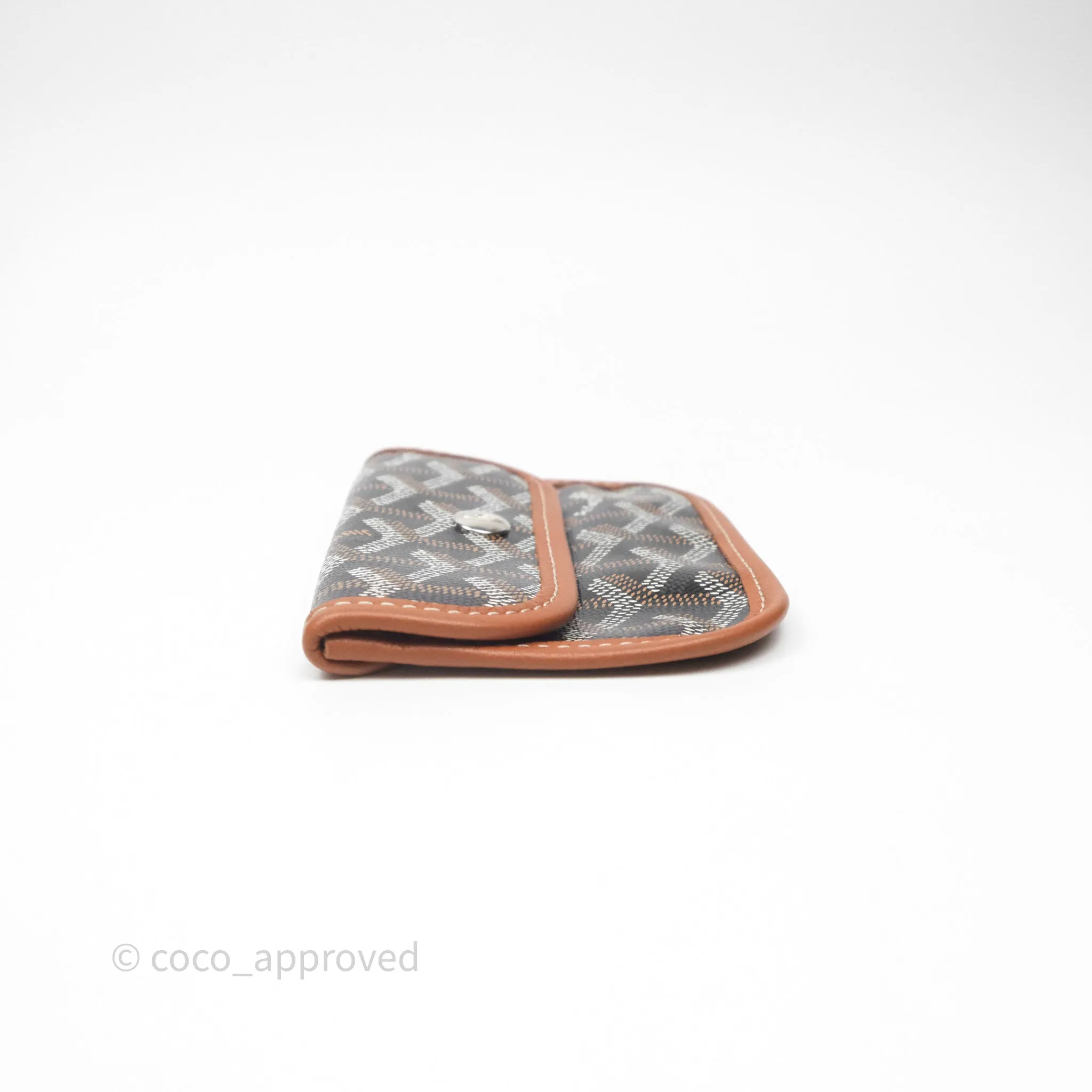 Goyard Anjou Mini Bag Goyardine Canvas Black/Tan