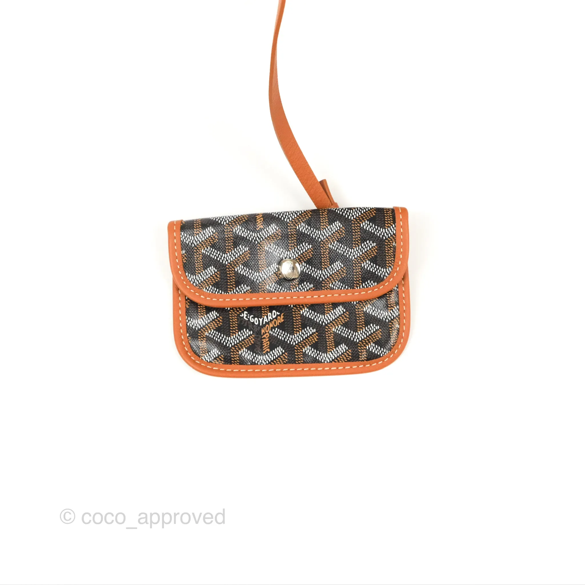 Goyard Anjou Mini Bag Goyardine Canvas Black/Tan