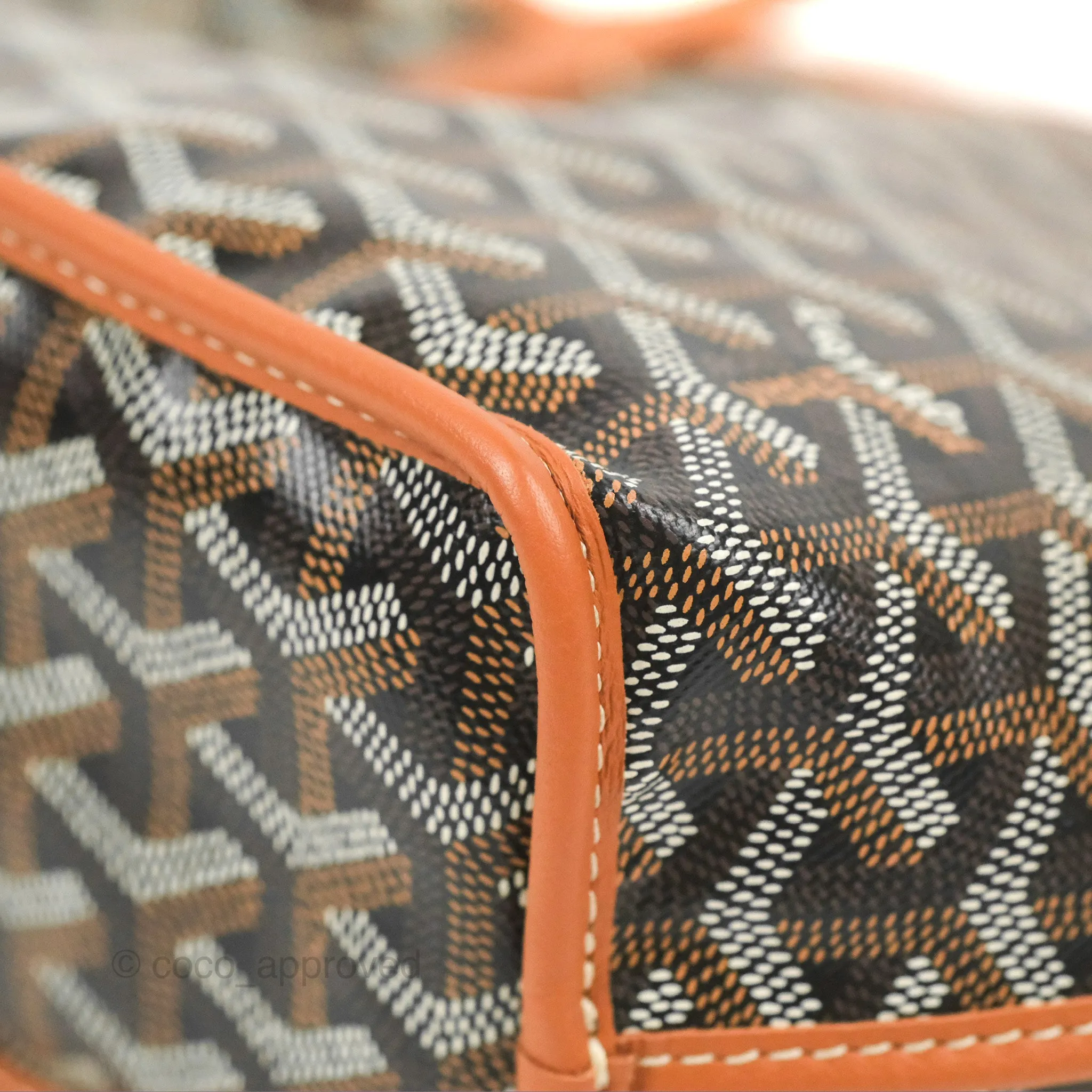Goyard Anjou Mini Bag Goyardine Canvas Black/Tan