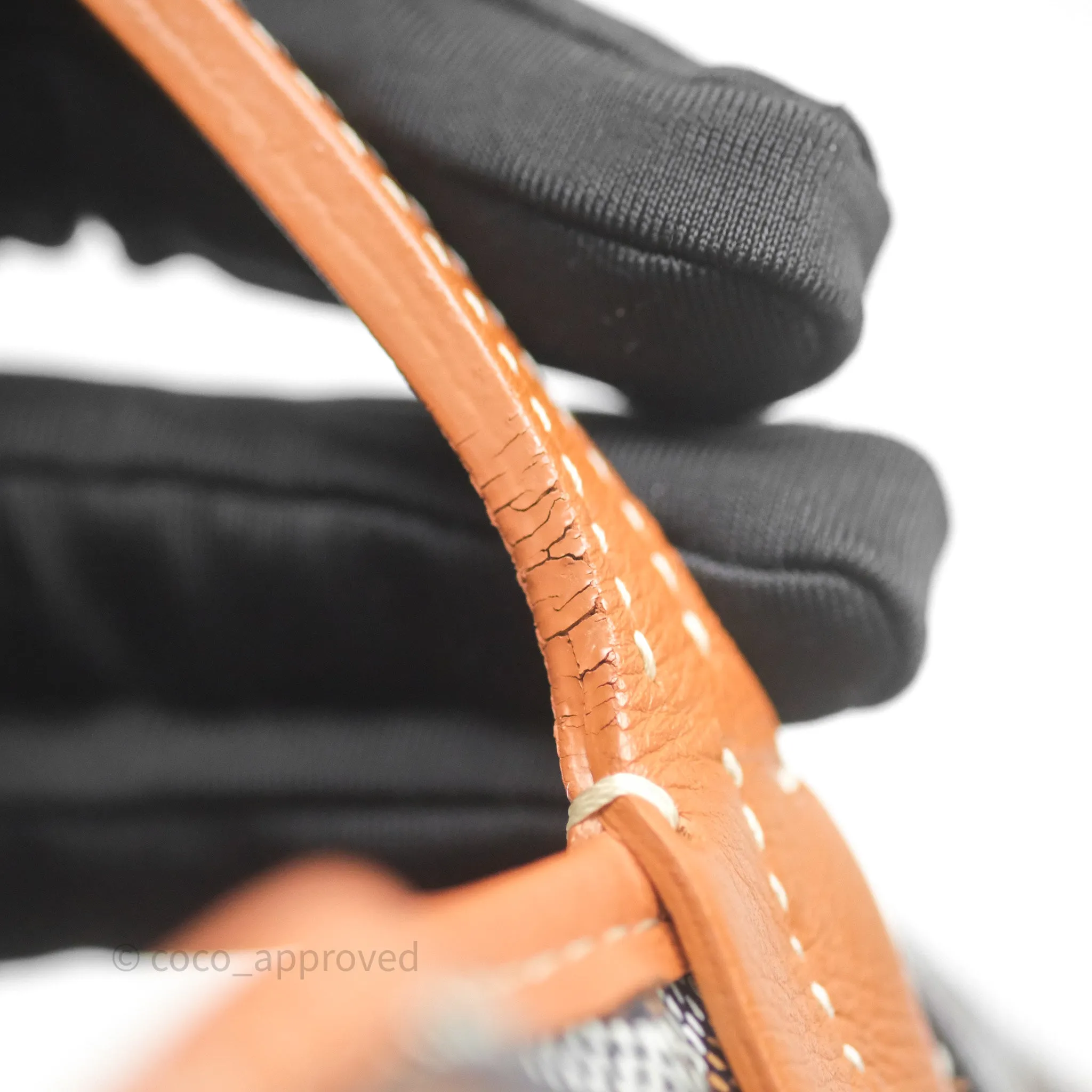 Goyard Anjou Mini Bag Goyardine Canvas Black/Tan