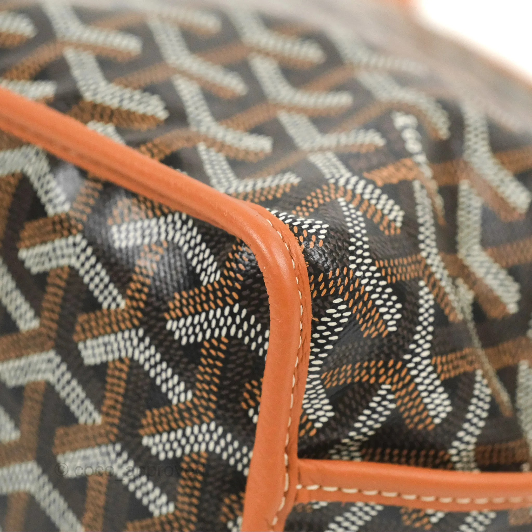 Goyard Anjou Mini Bag Goyardine Canvas Black/Tan