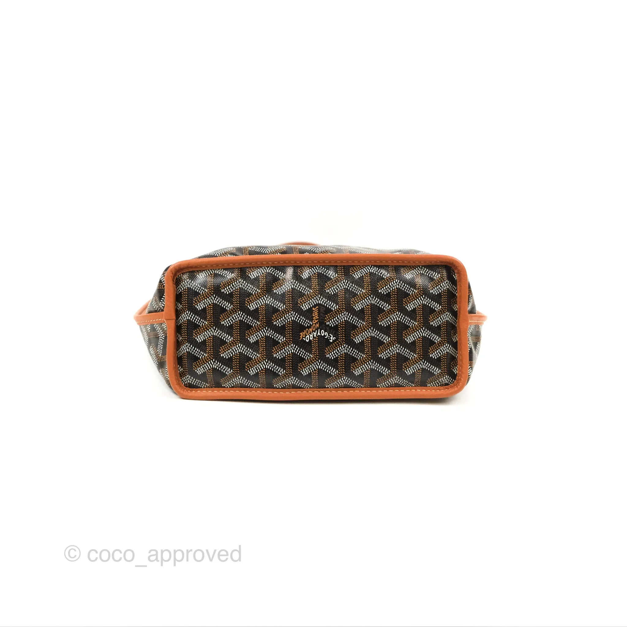 Goyard Anjou Mini Bag Goyardine Canvas Black/Tan