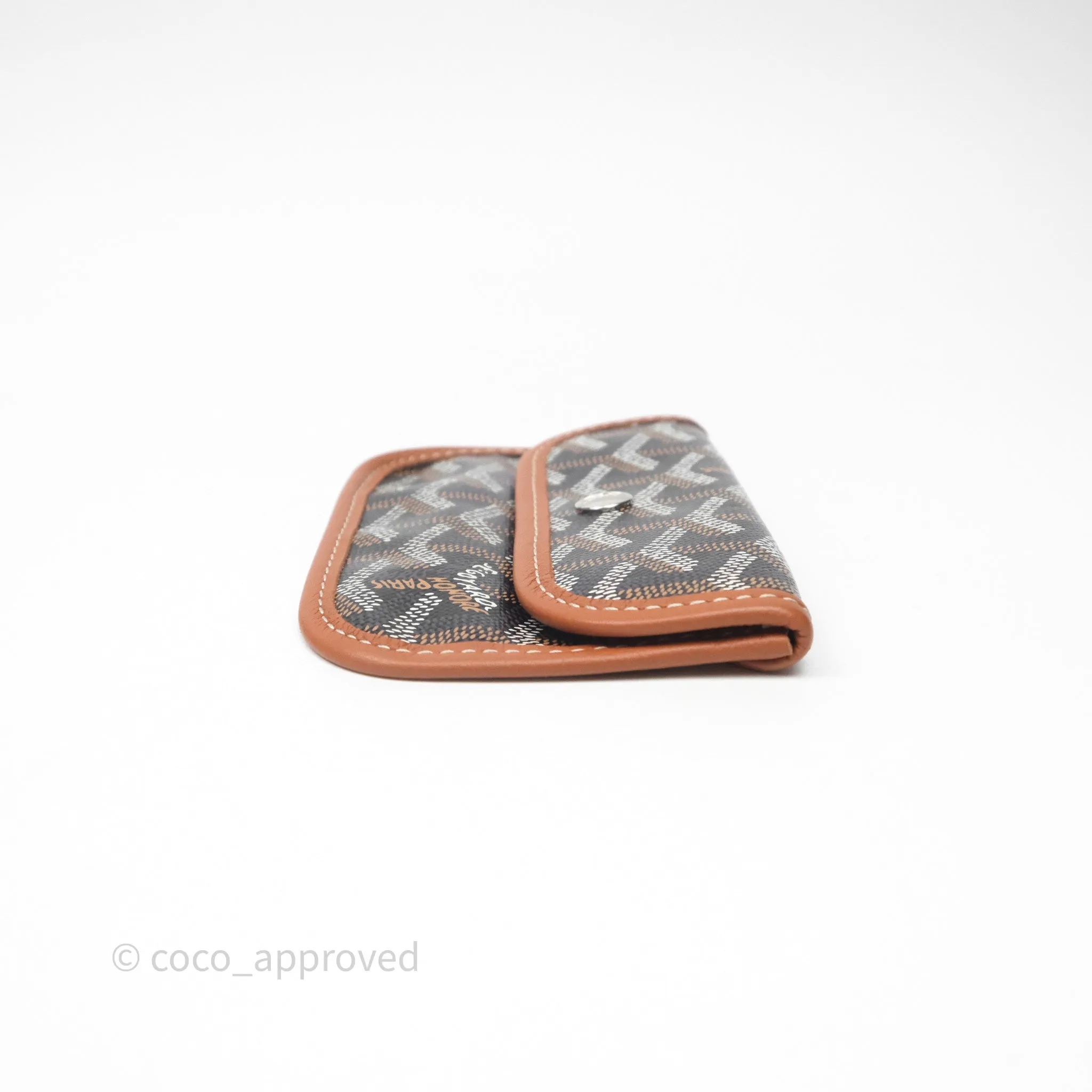 Goyard Anjou Mini Bag Goyardine Canvas Black/Tan