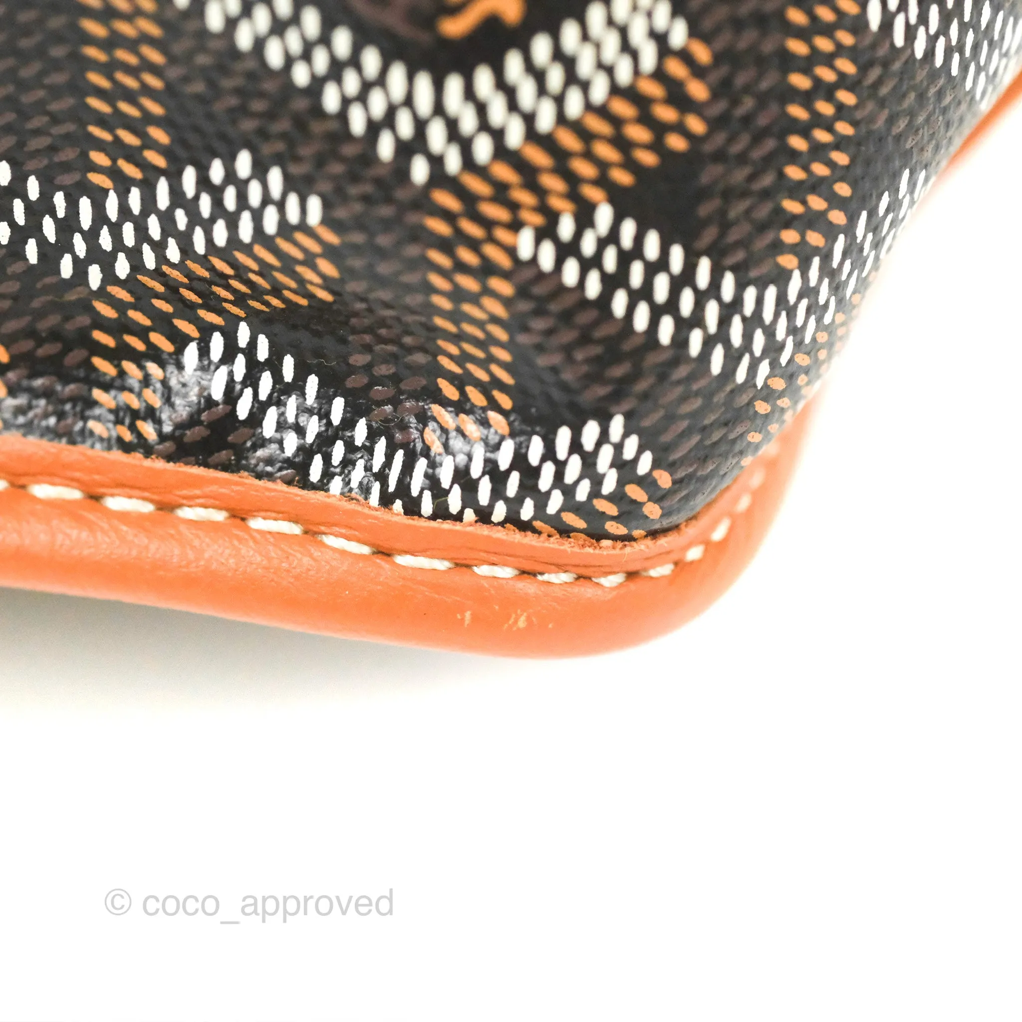 Goyard Anjou Mini Bag Goyardine Canvas Black/Tan