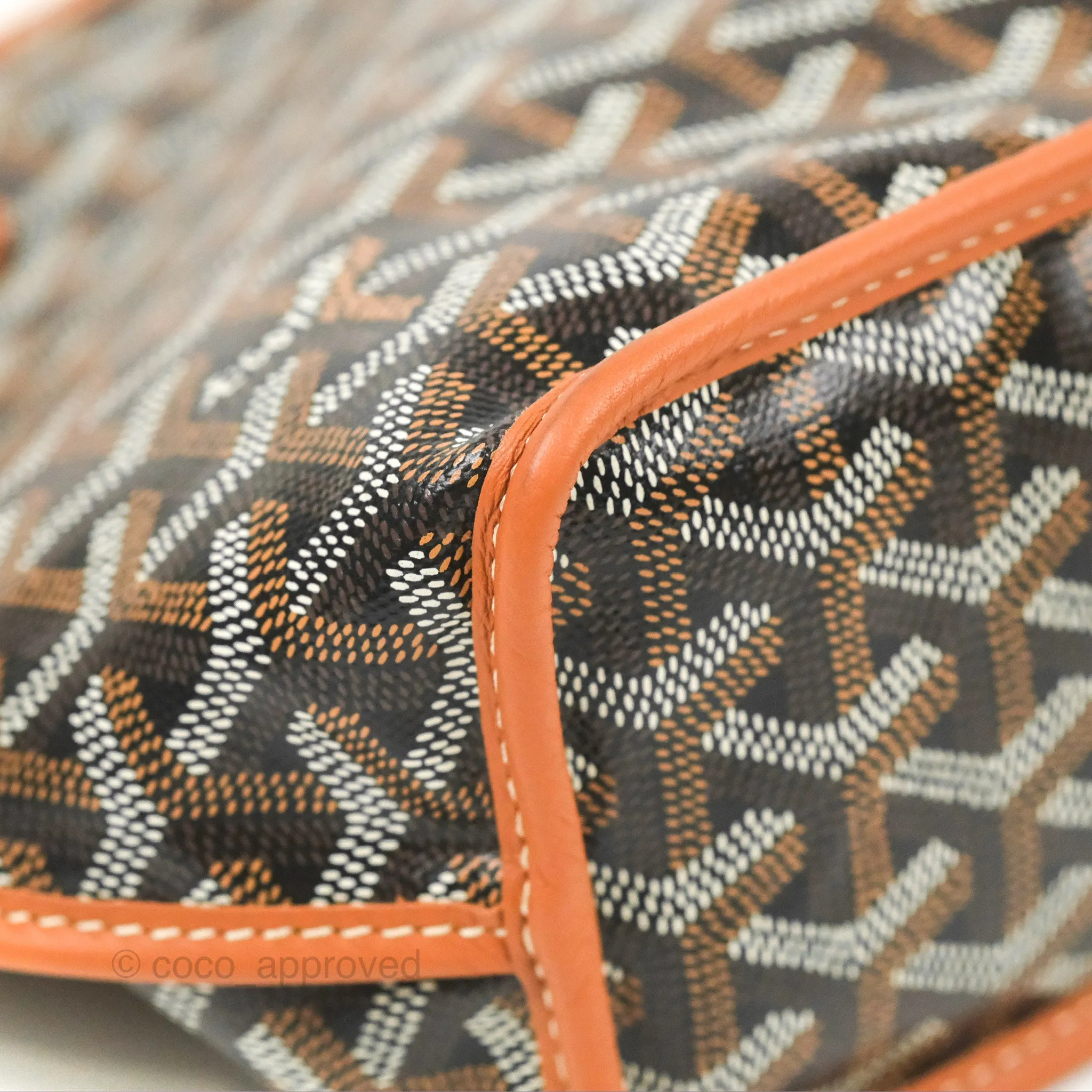 Goyard Anjou Mini Bag Goyardine Canvas Black/Tan