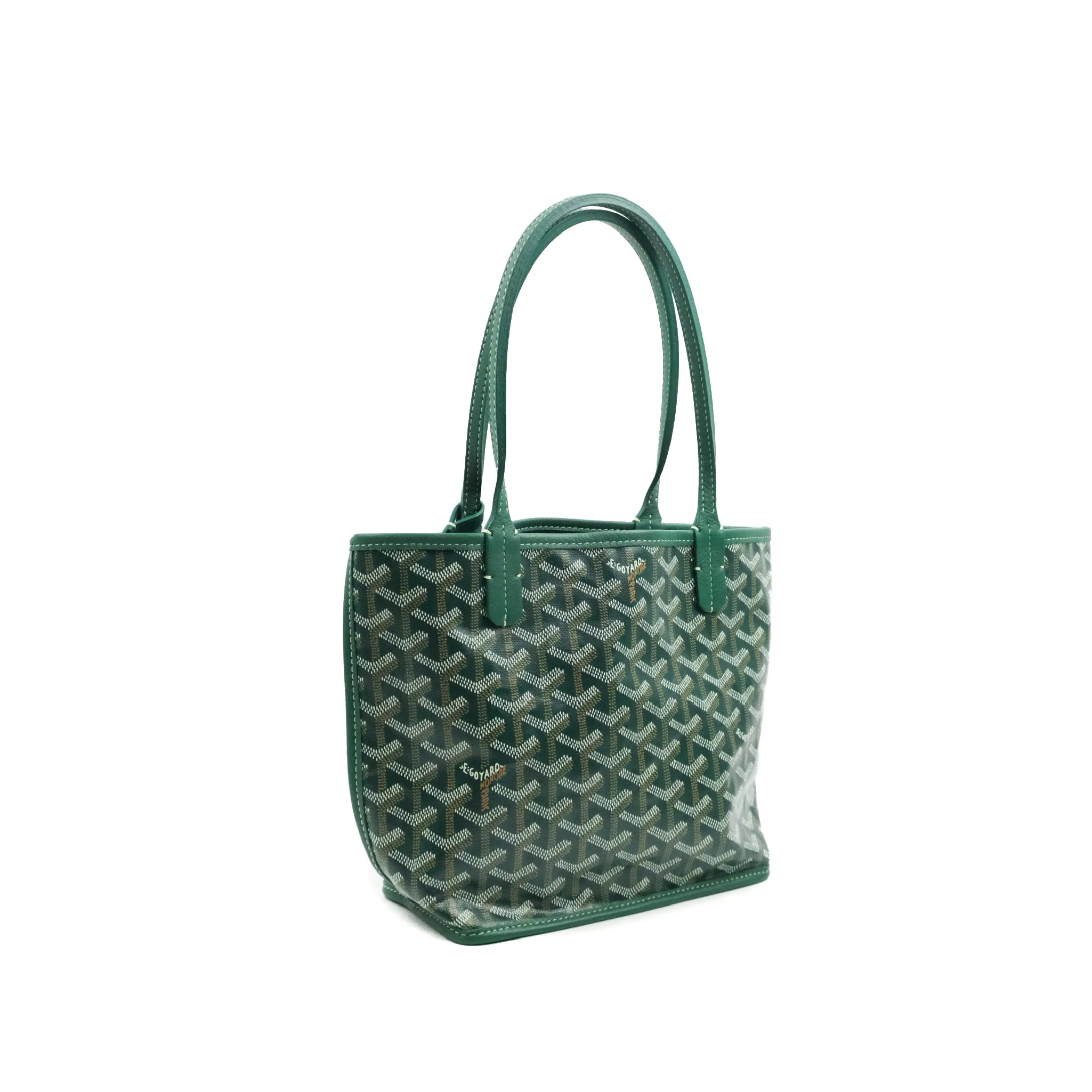 Goyard Anjou Mini Bag Goyardine Canvas Green