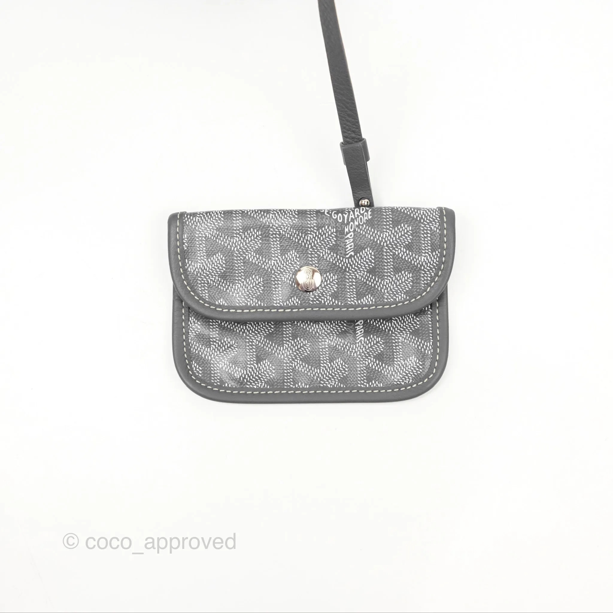 Goyard Anjou Mini Bag Goyardine Canvas Grey