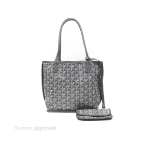 Goyard Anjou Mini Bag Goyardine Canvas Grey